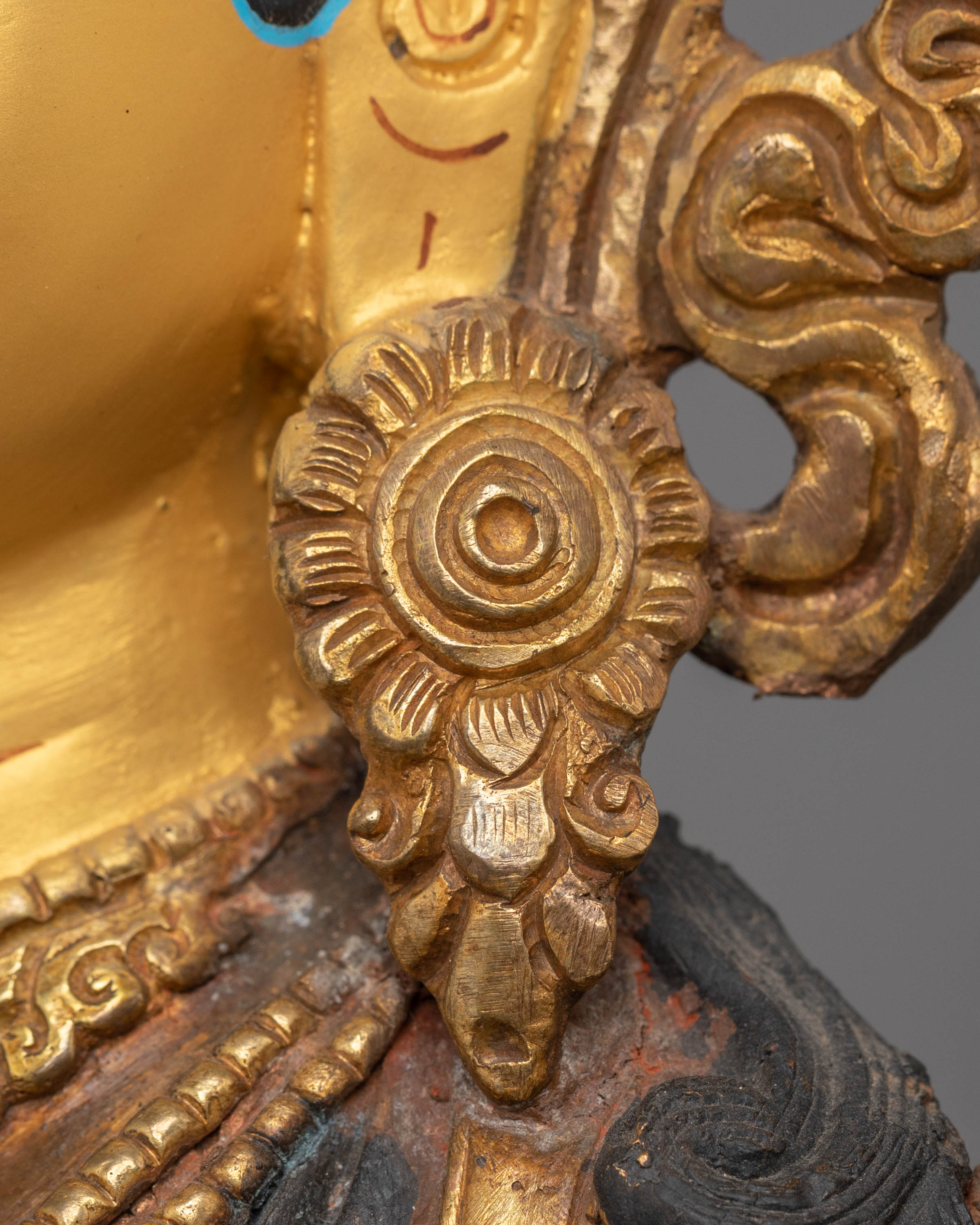 Green Tara Copper Handmade Statue | 24K Gold Plated Tibetan Goddess Art