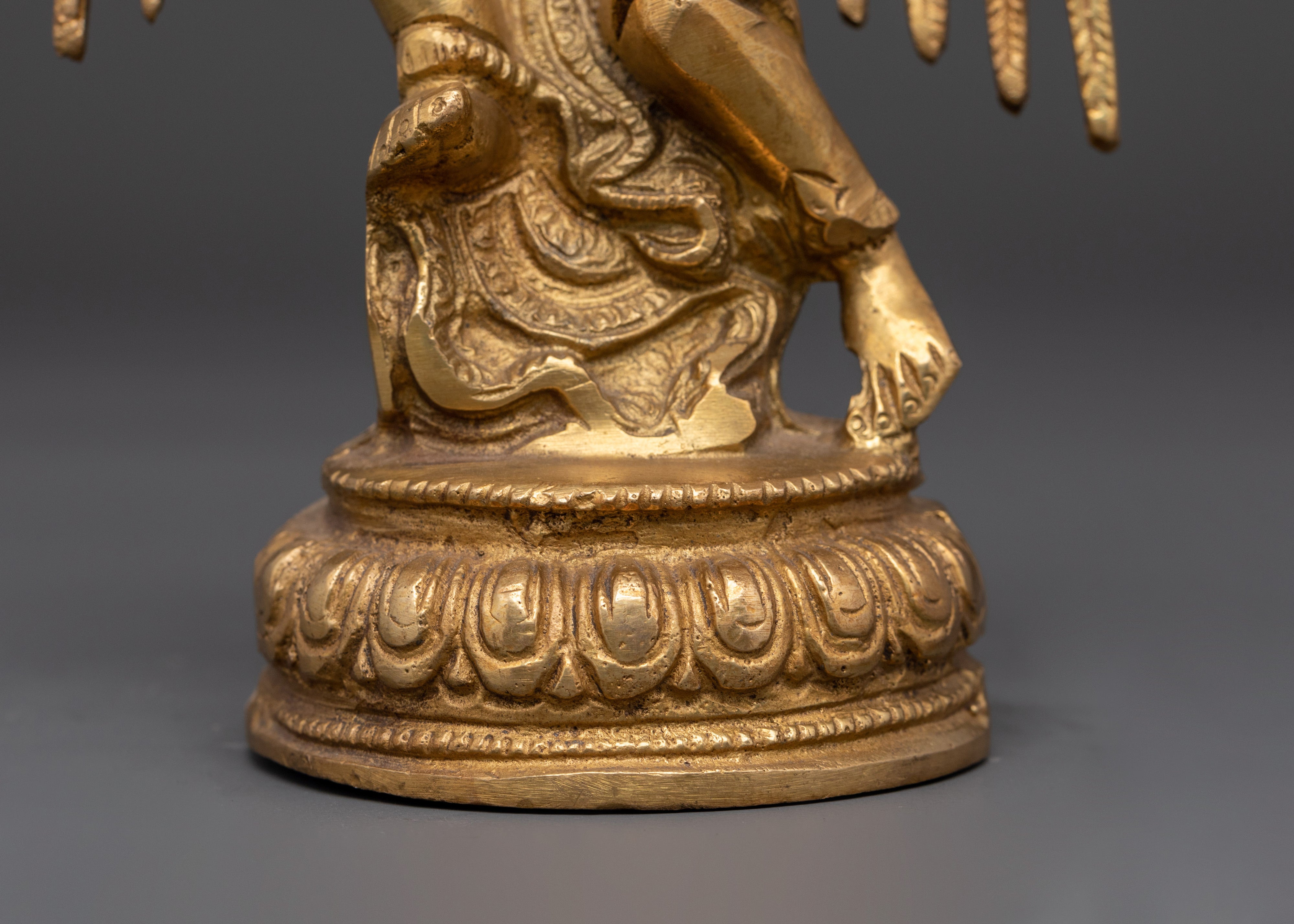 Handcrafted Tibetan Garuda Protector | Brass Buddhist Statue