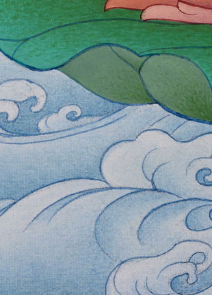 Tibetan Goddess White Tara Thangka for Home Decor | Female Buddha