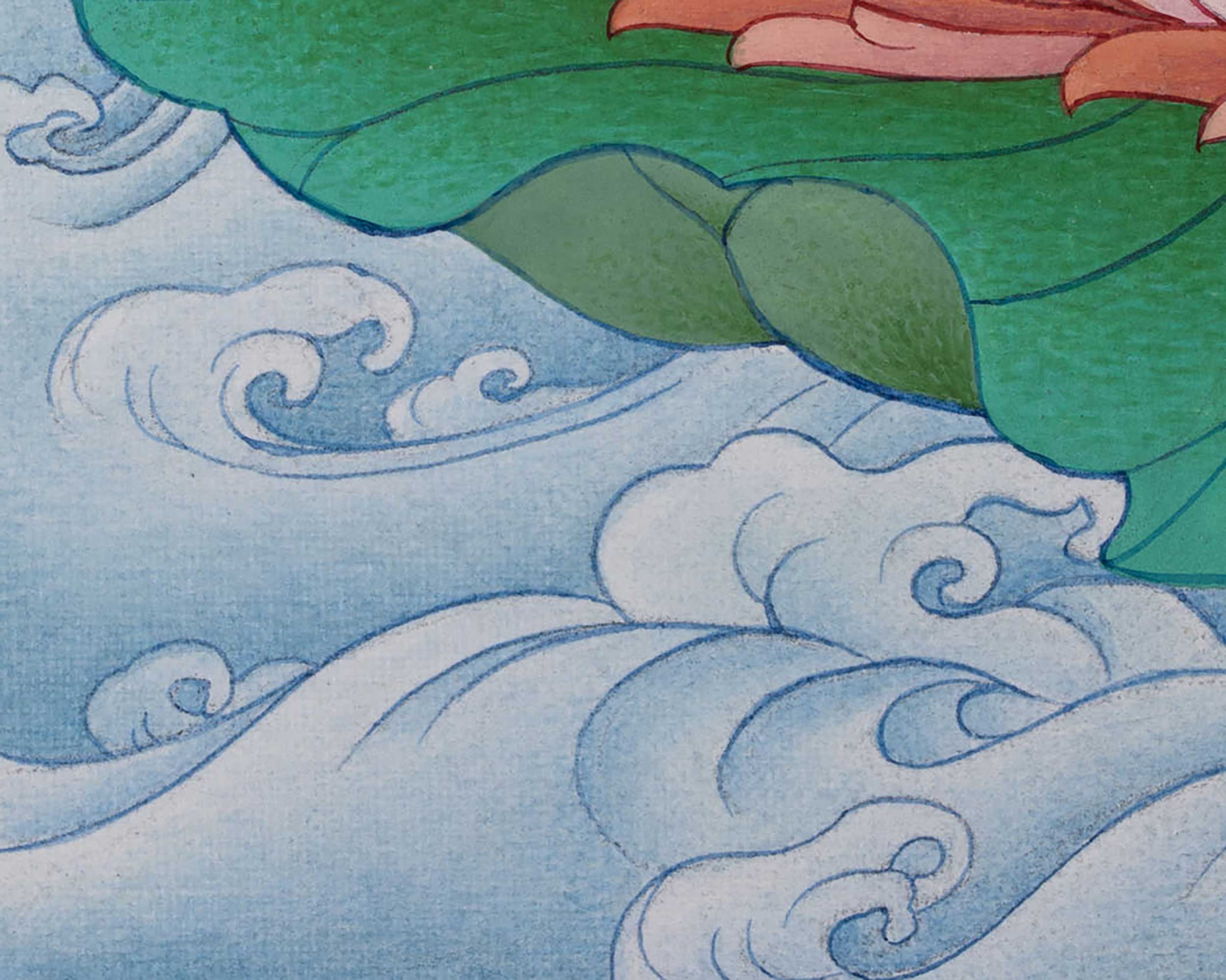 Tibetan Goddess White Tara Thangka for Home Decor | Female Buddha