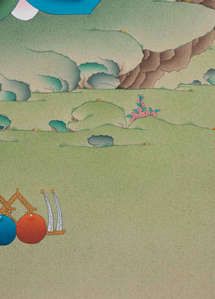 Dzambhala Thangka Artwork | Deity of Wealth and Compassion | Traditional Hand Painted Art