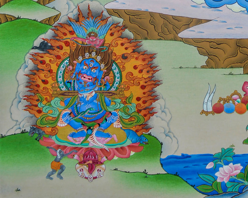 Hand-Painted Hevajra Thangka for Home Deco | A Great Compassion of Vajrayana Buddhism | Nepal Art