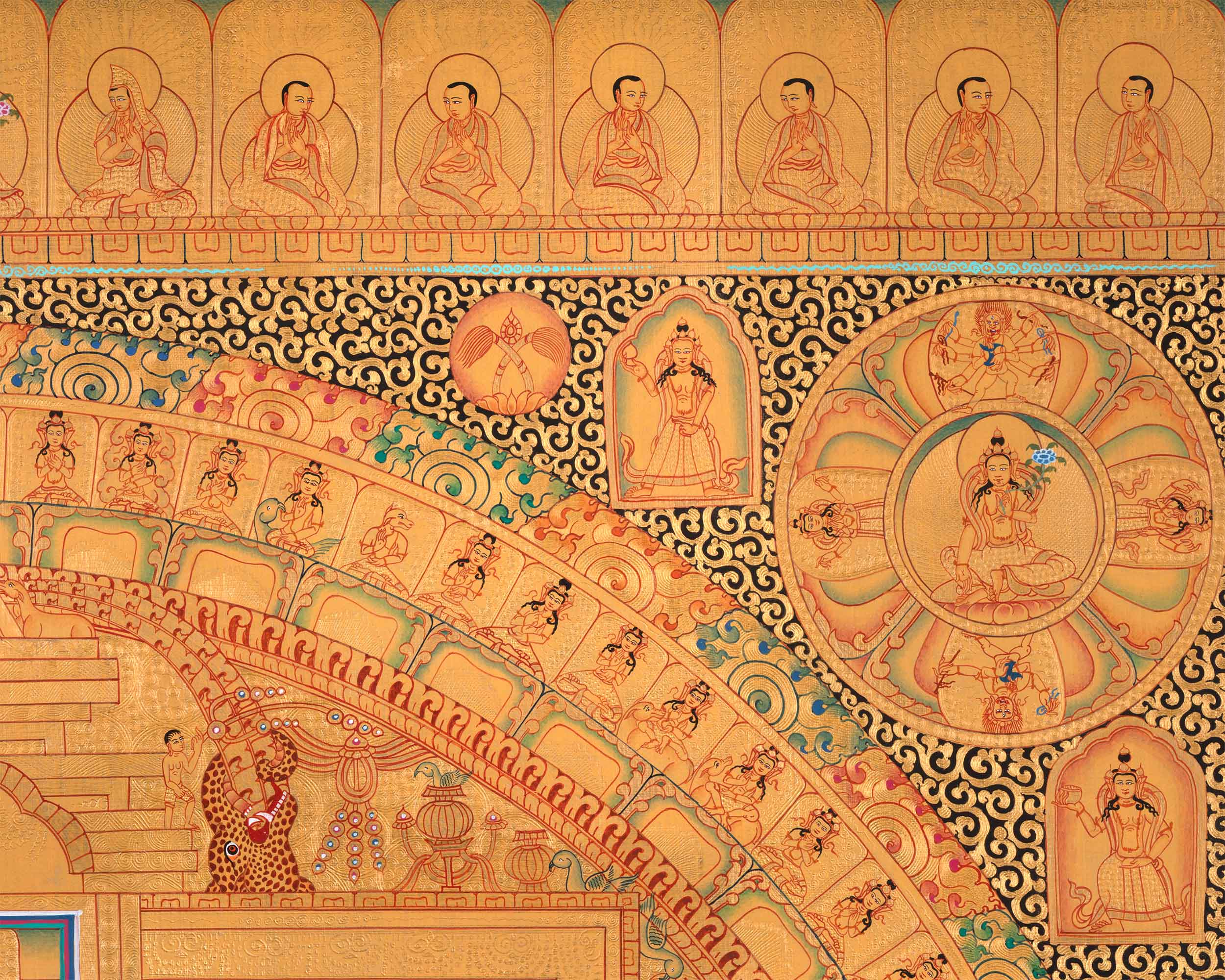 Buddha Mandala Digital Print | Traditional Buddhist Thangka Print | Spiritual Décor