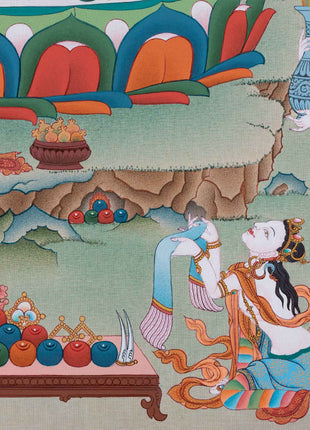 Chenrezig Thangka for Inner Peace | Exquisite Tibetan Masterpiece | Bodhisattva of Compassion