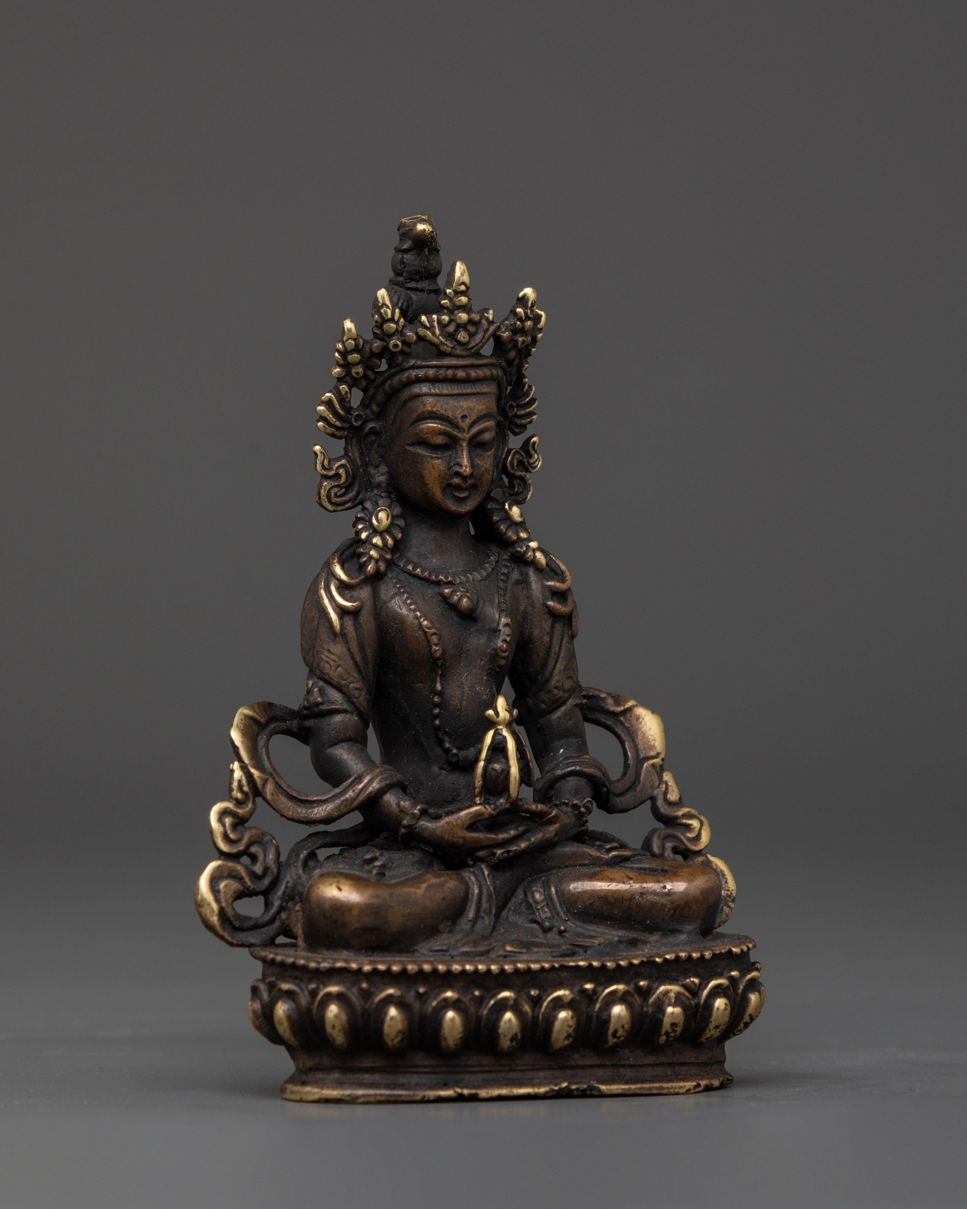 Amitayus Long Life Buddhist Deity | Spiritual Practice Zen Altar Decor