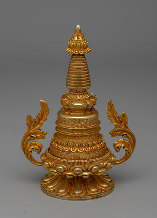 Handcrafted Buddhist Stupa Tibetan | Symbol of Spiritual Awakening and Peace