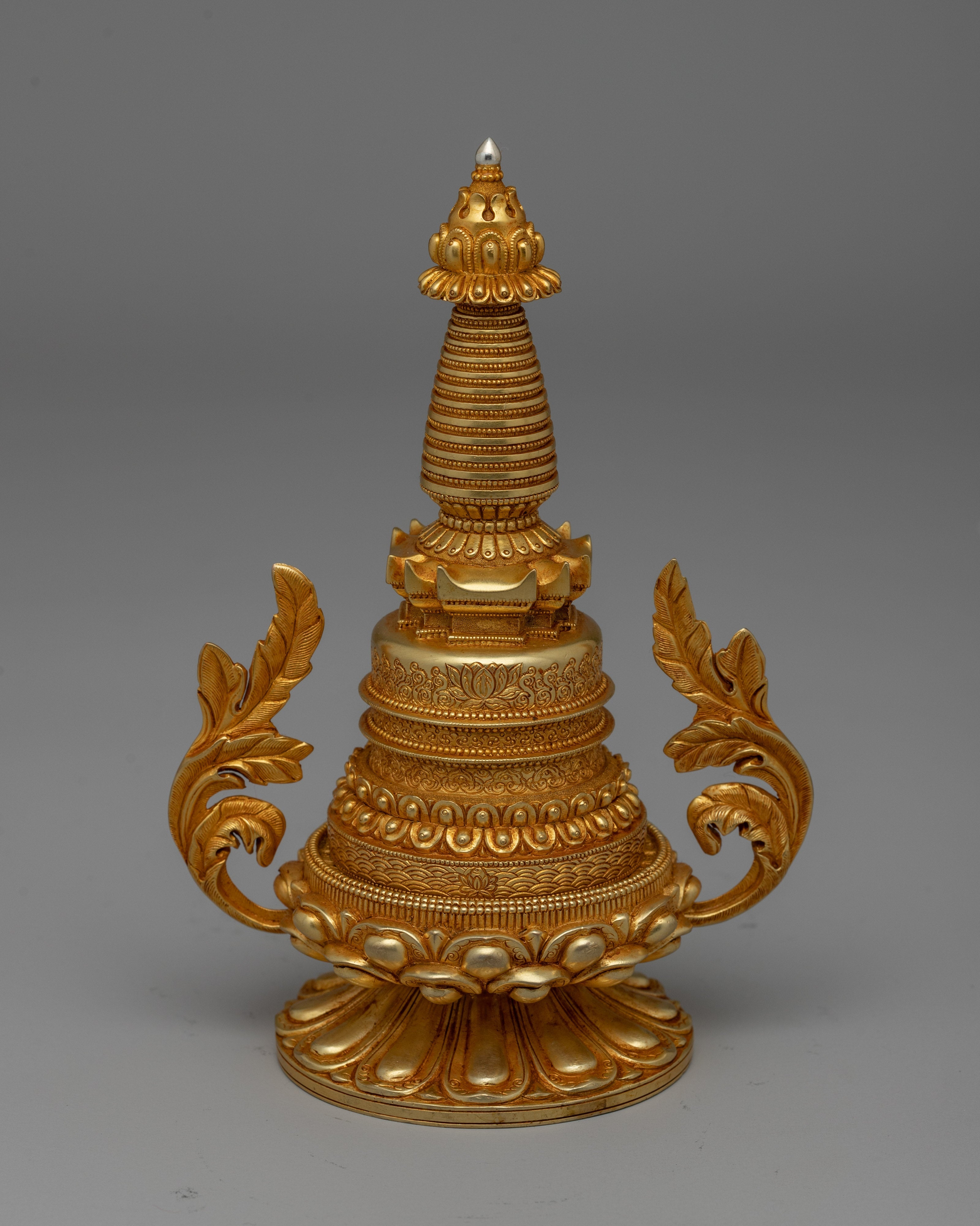 Handcrafted Buddhist Stupa Tibetan | Symbol of Spiritual Awakening and Peace