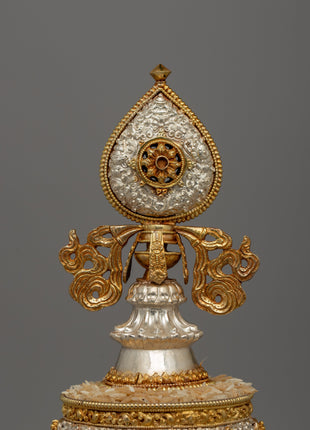 Silver and Gold-Plated Mandala | Exquisite Ritual Artifact
