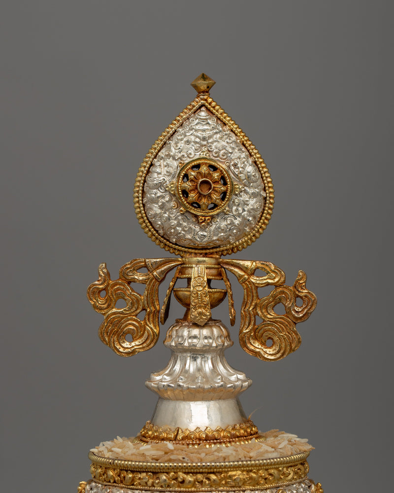 Silver and Gold-Plated Mandala | Exquisite Ritual Artifact