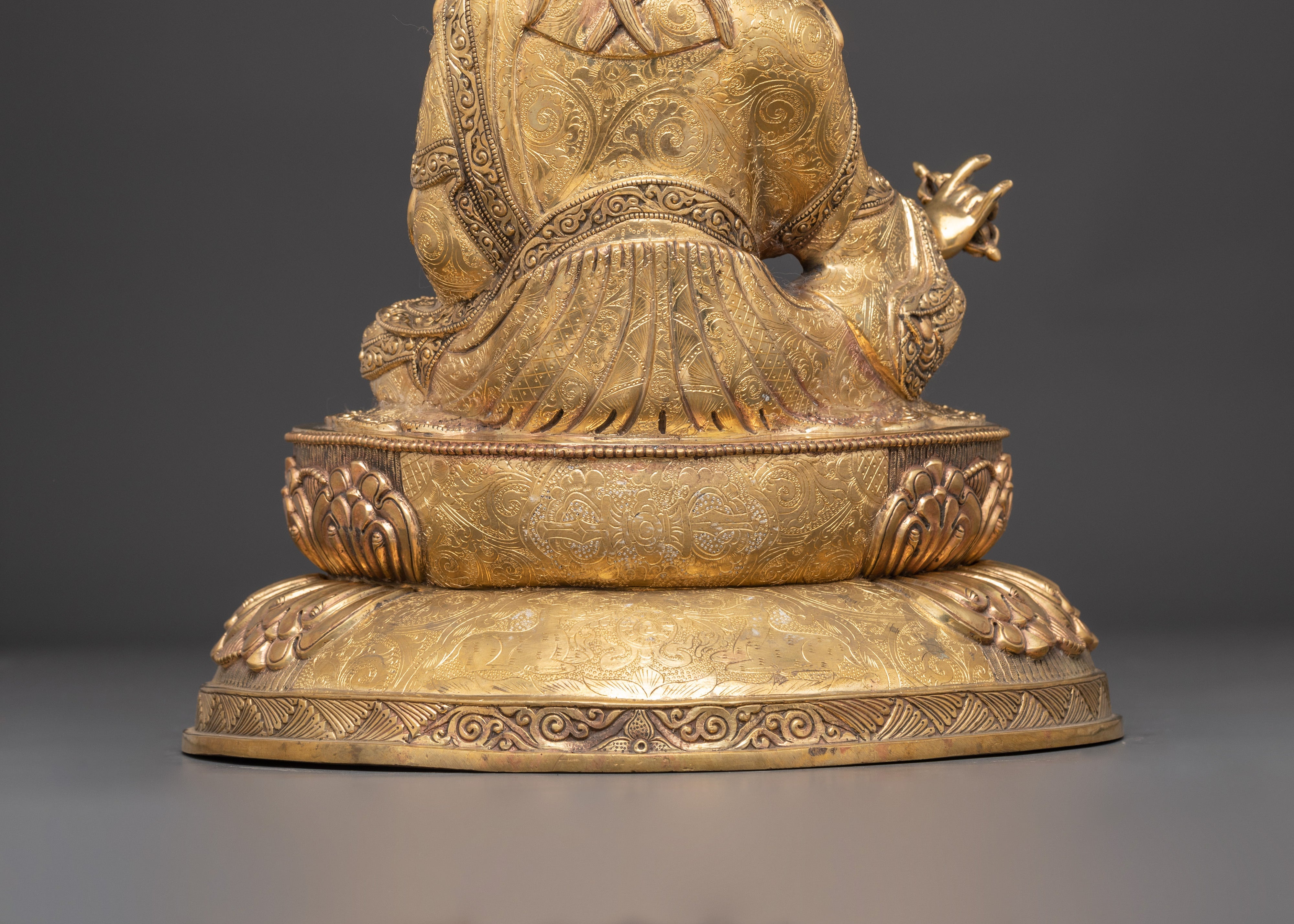 Tibetan Guru Rinpoche Sculpture | Enlightened Master Art