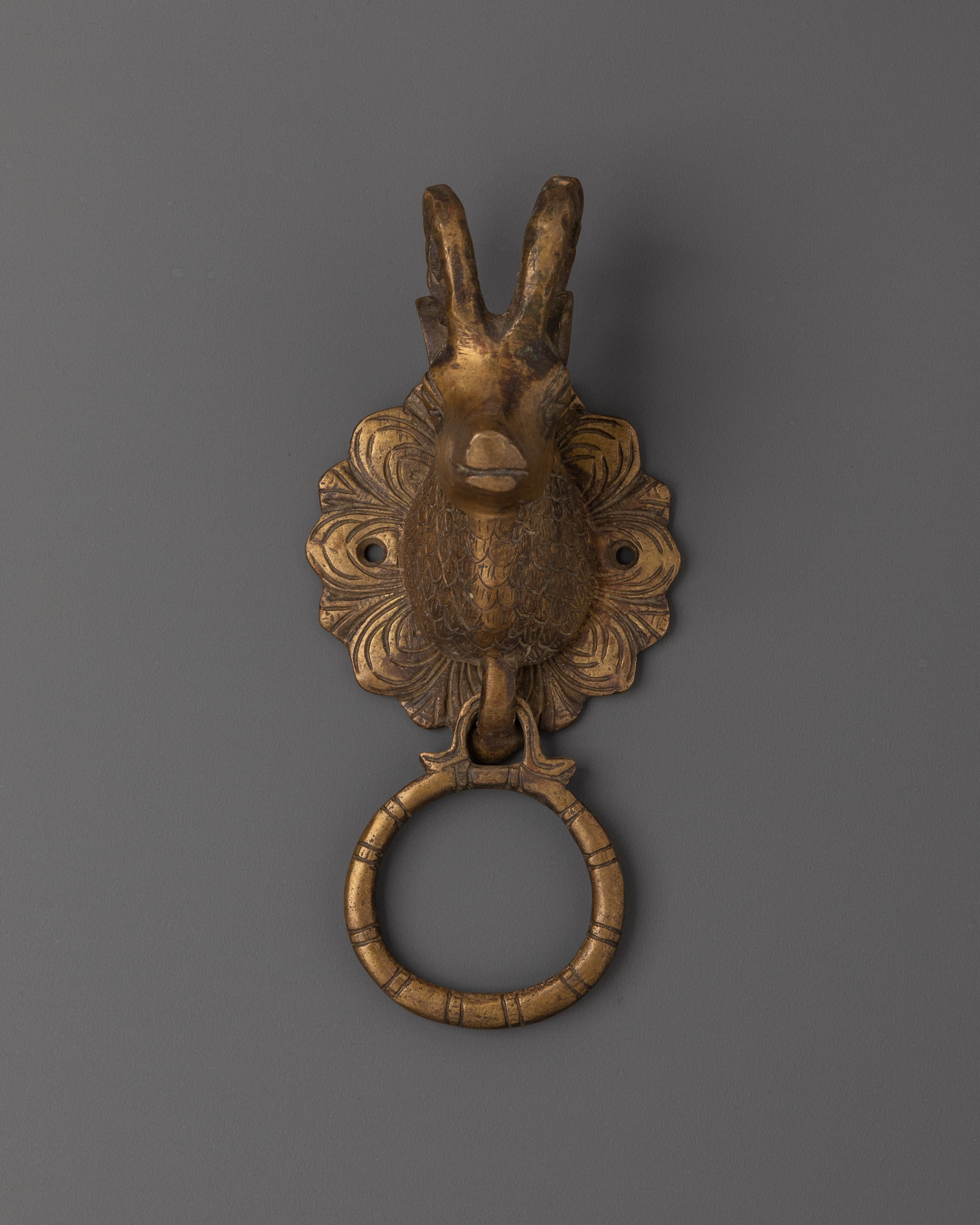 Tibetan Brass Door Knocker | Traditional Himalayan Home Decor