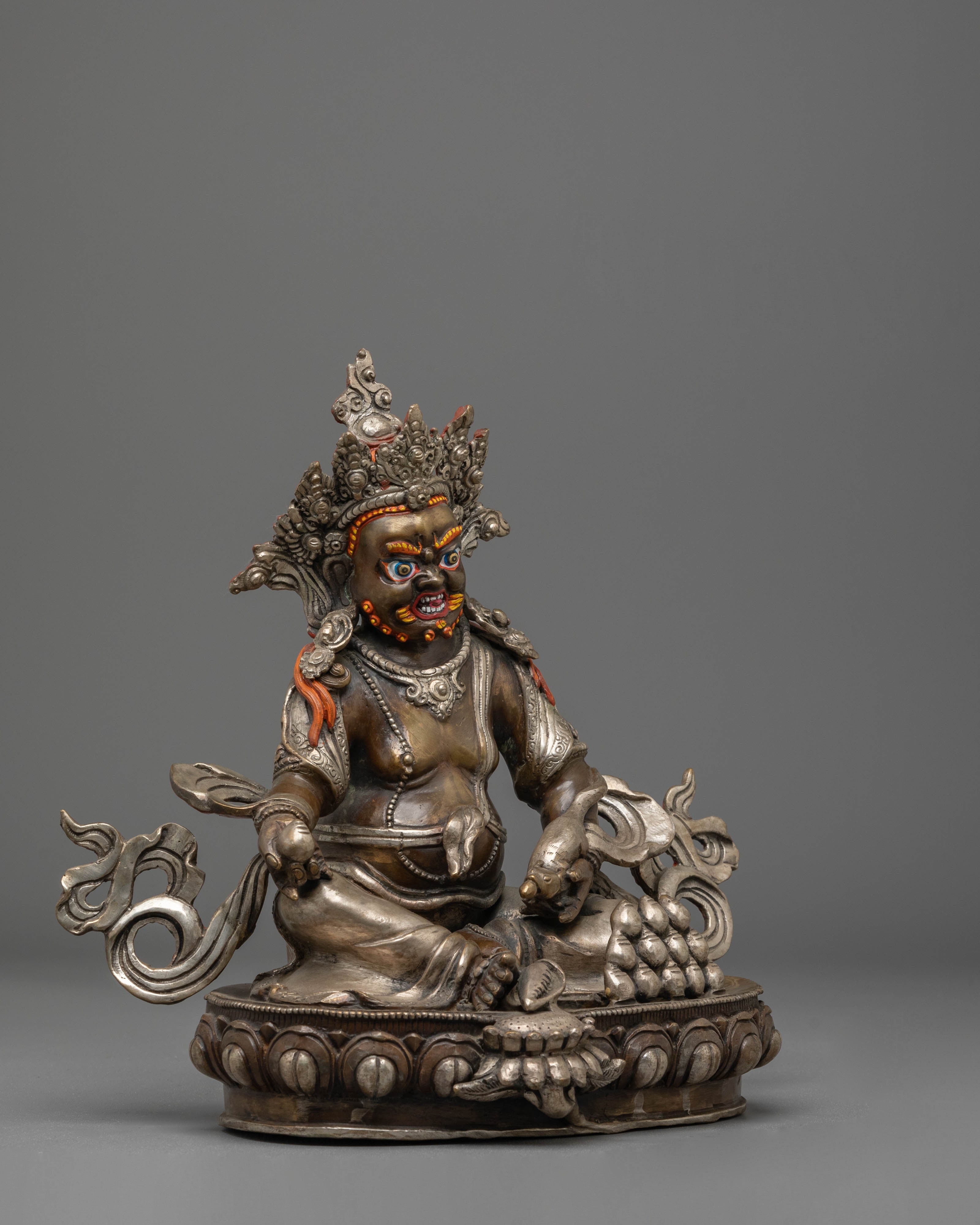 Oxidized Copper Dzambhala Sculpture | Traditional Himalayan Art