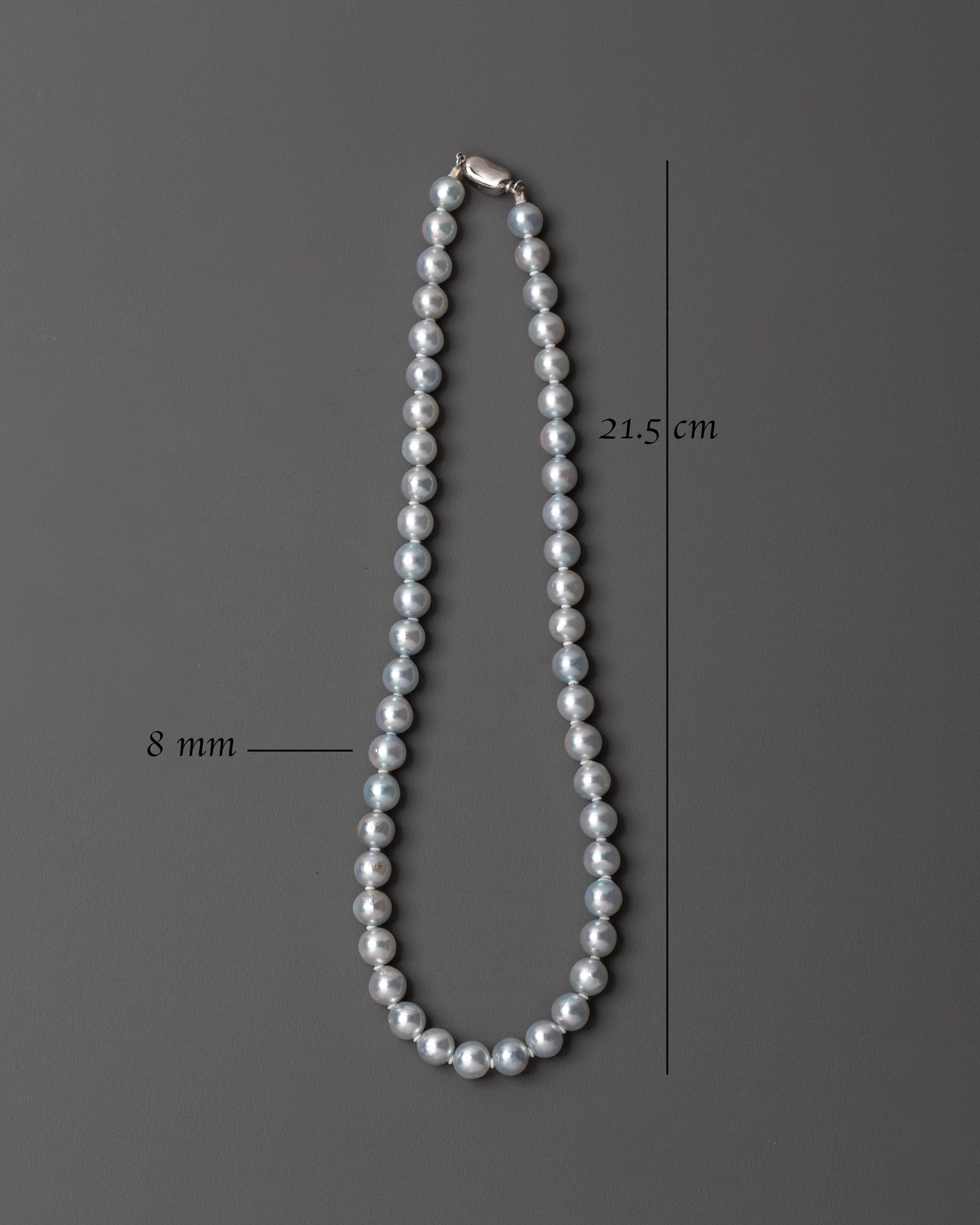 Spiritual Buddhist Prayer Mala | Japanese Grey Pearl Beads