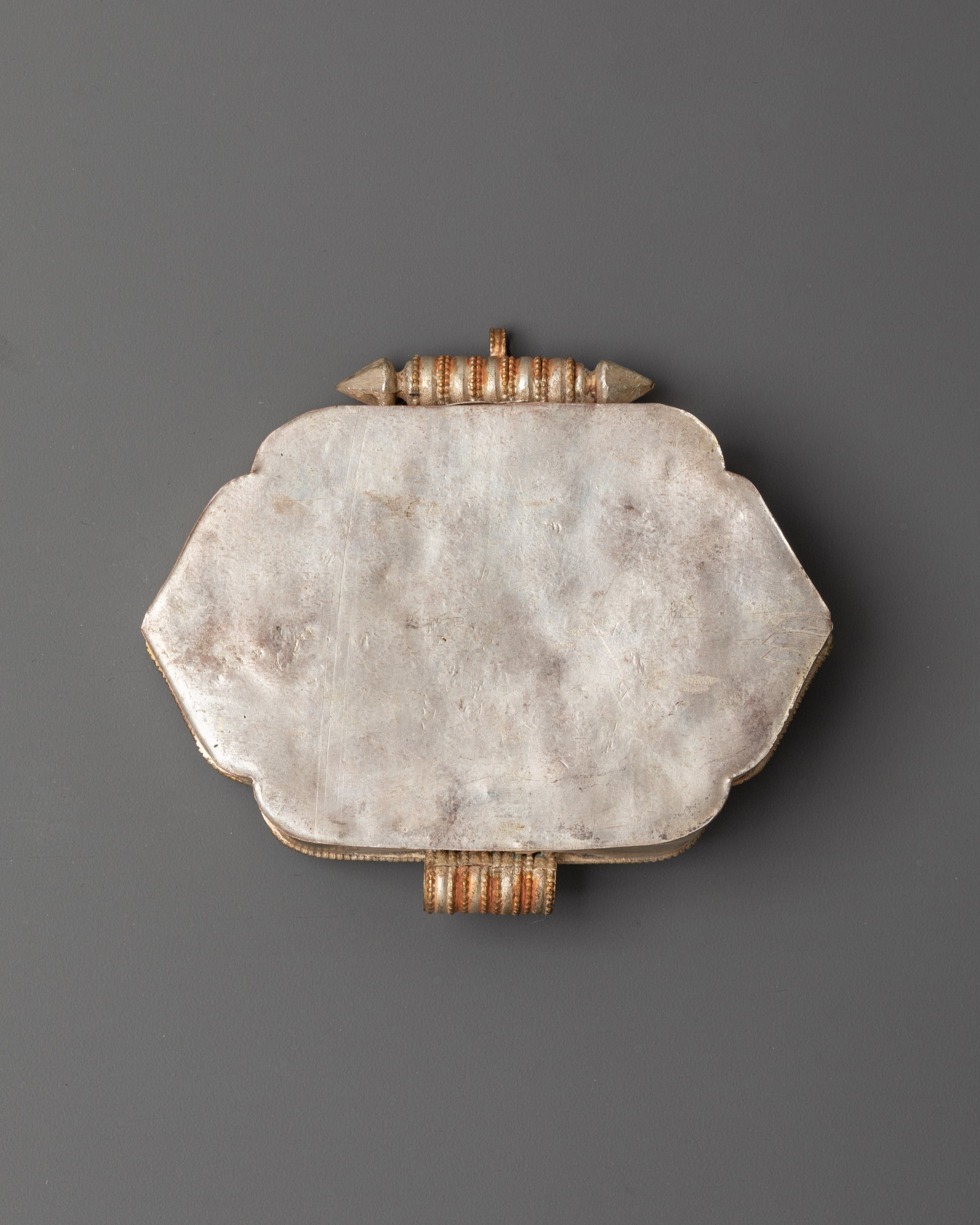 Sacred Buddhist Amulet Box Locket | Tibetan Ghau Prayer Box Pendant