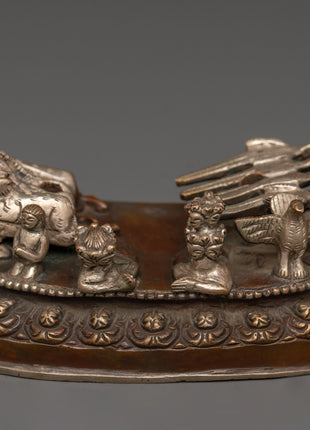 Silver-Plated Yamantaka Statue | Wrathful Buddhist Deity for Protection & Transformation