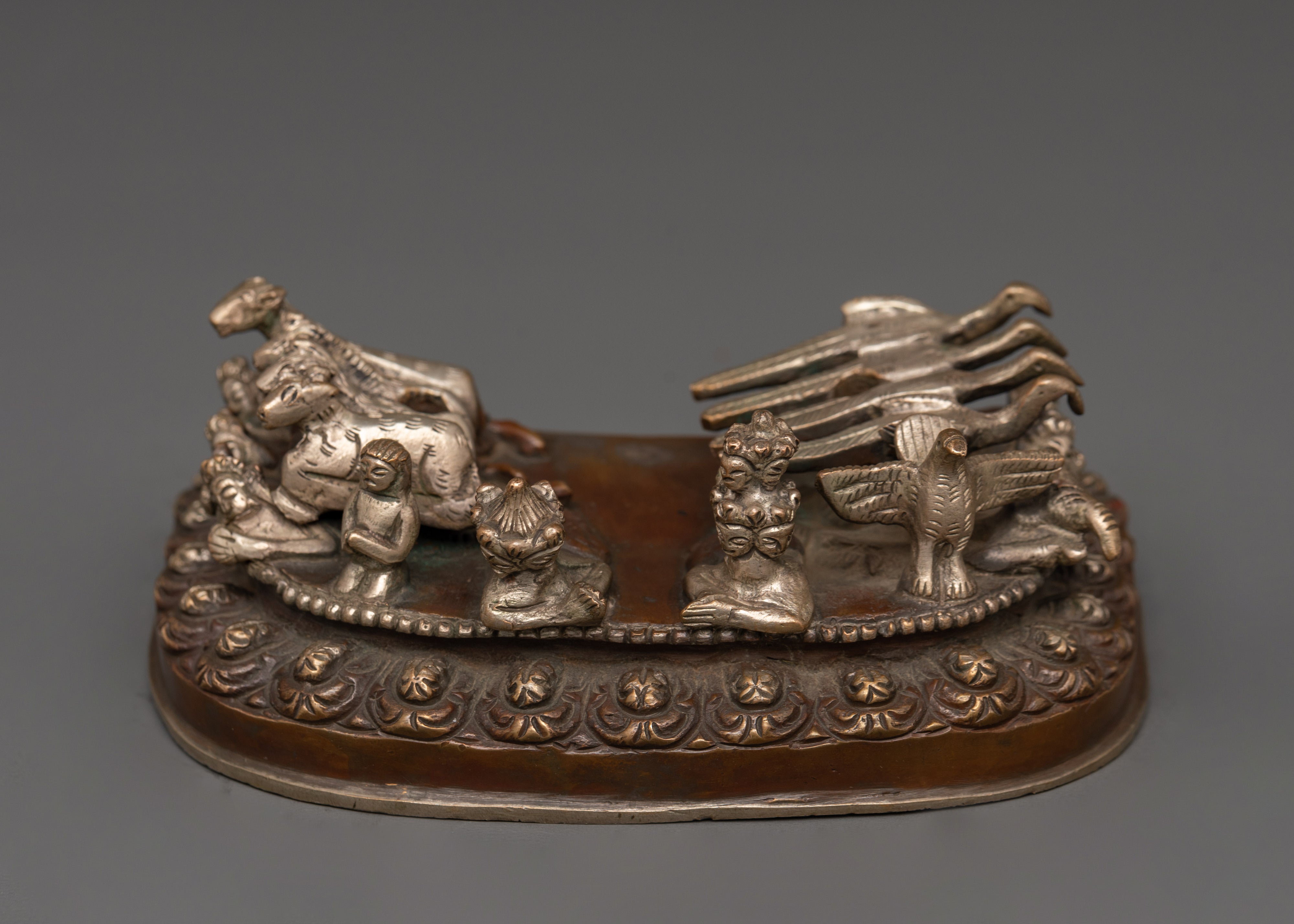 Silver-Plated Yamantaka Statue | Wrathful Buddhist Deity for Protection & Transformation