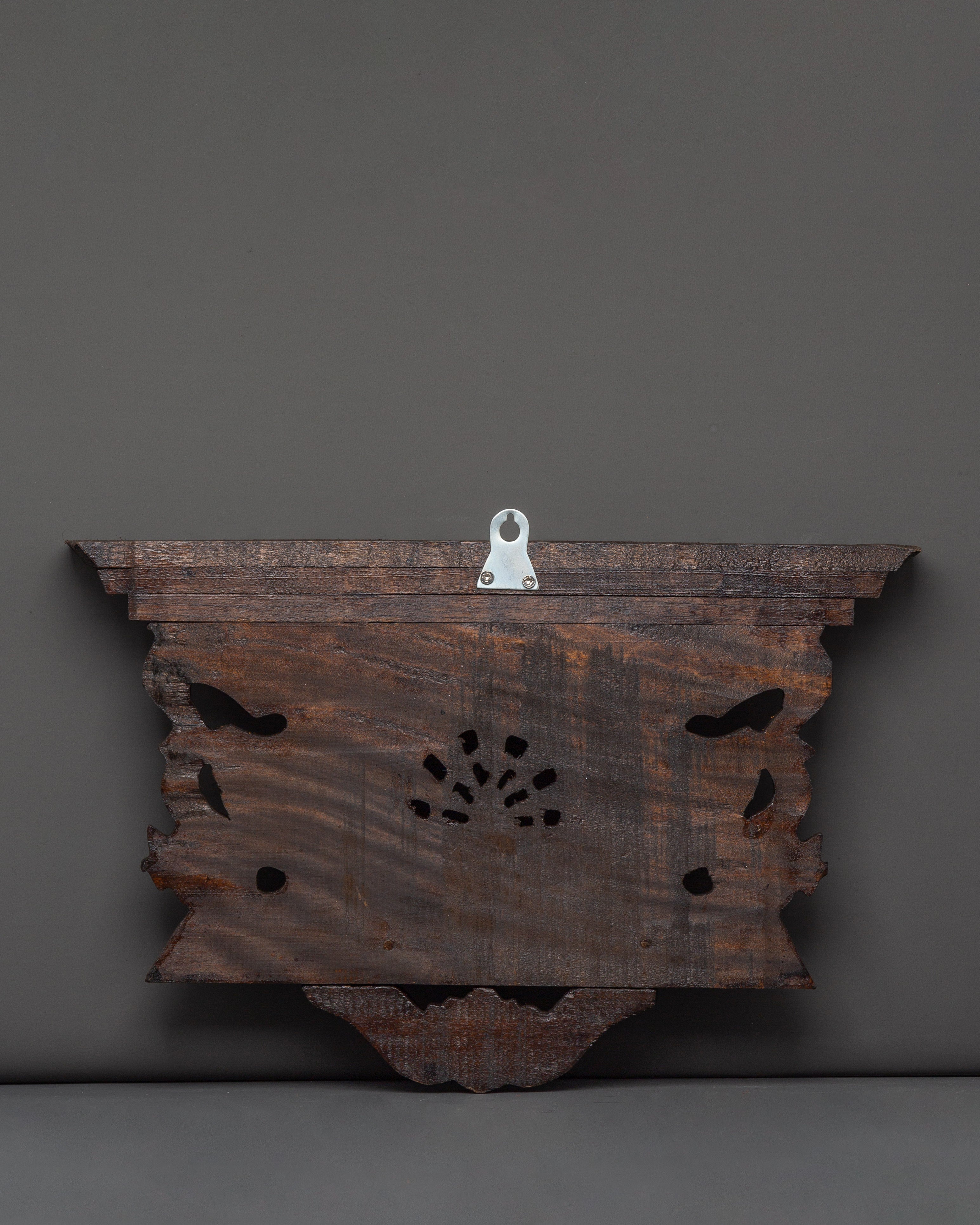 Nepalese Temple-Style Wall Décor | Hand-Carved Wooden Temple Art