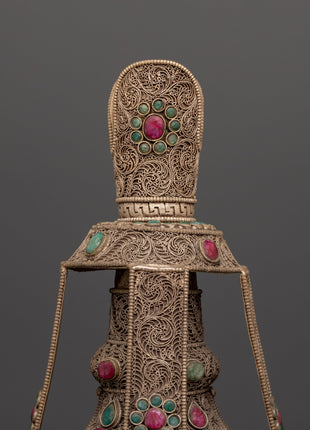 Handcrafted Tibetan Life Vase | Healing Ritual Vase for Ceremonies