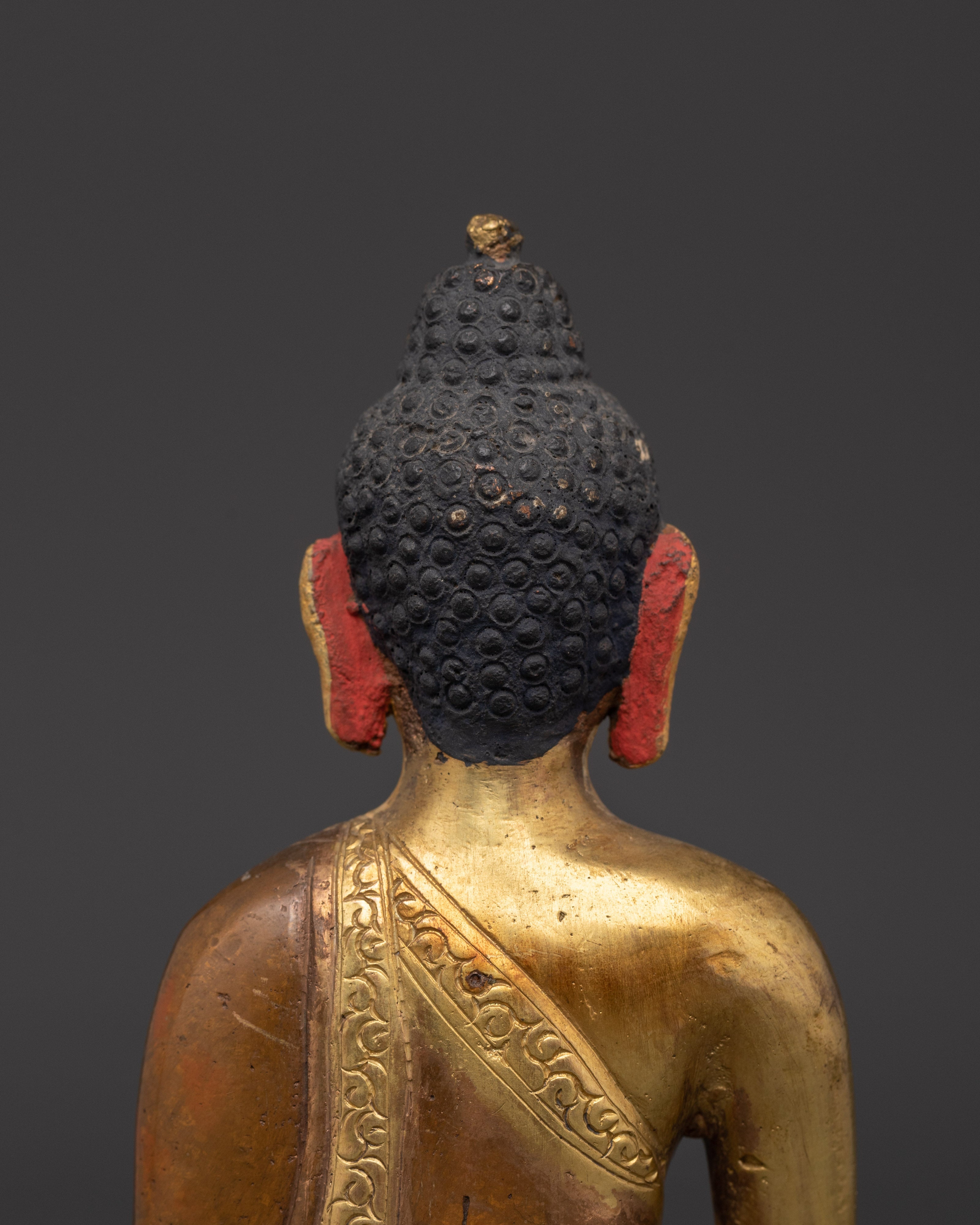 Ratnasambhara Buddha Sculpture | Oxidized Copper Prosperity Deity Figurine