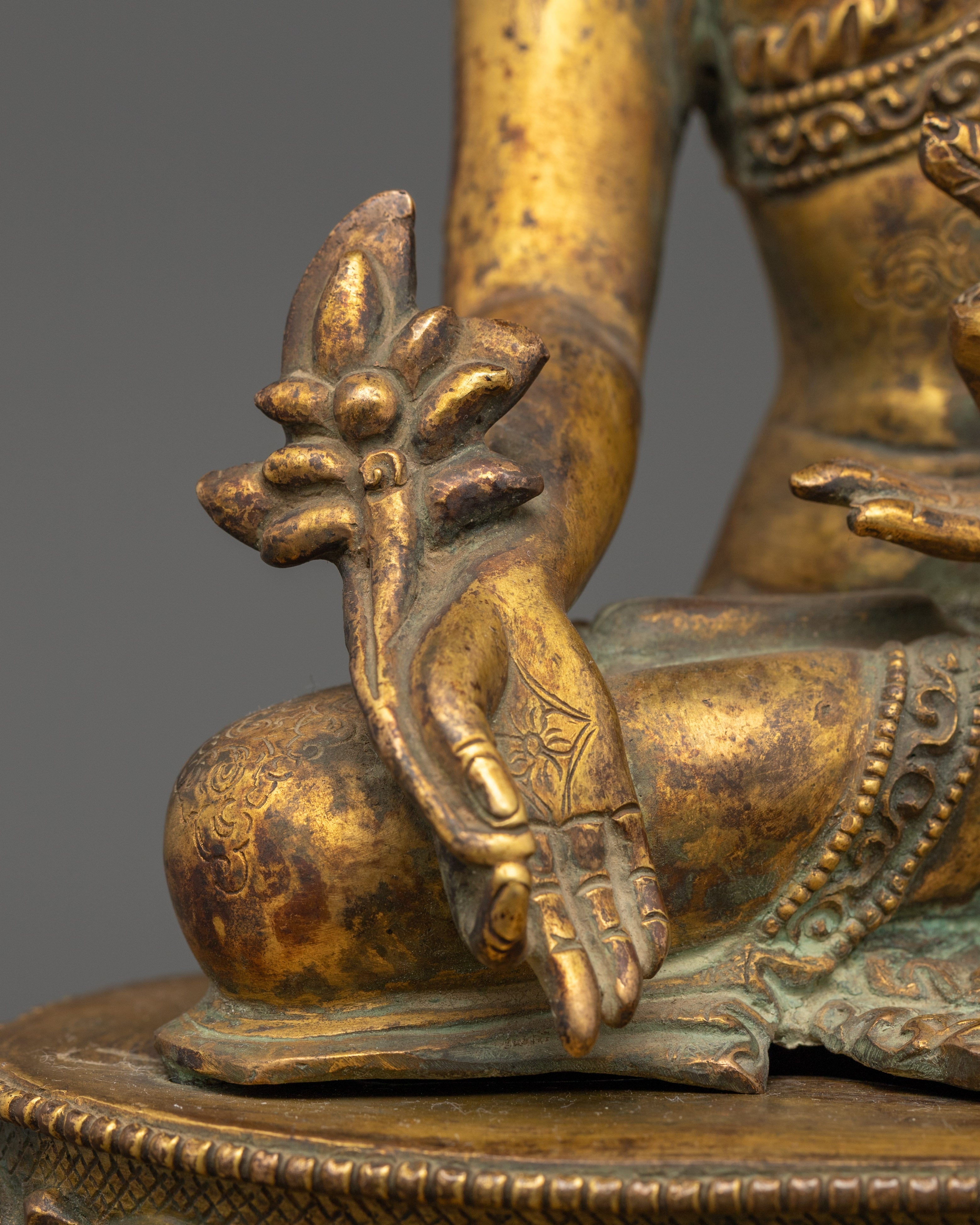 Medicine Buddha Sculpture | Gold Plating Healing Buddha
