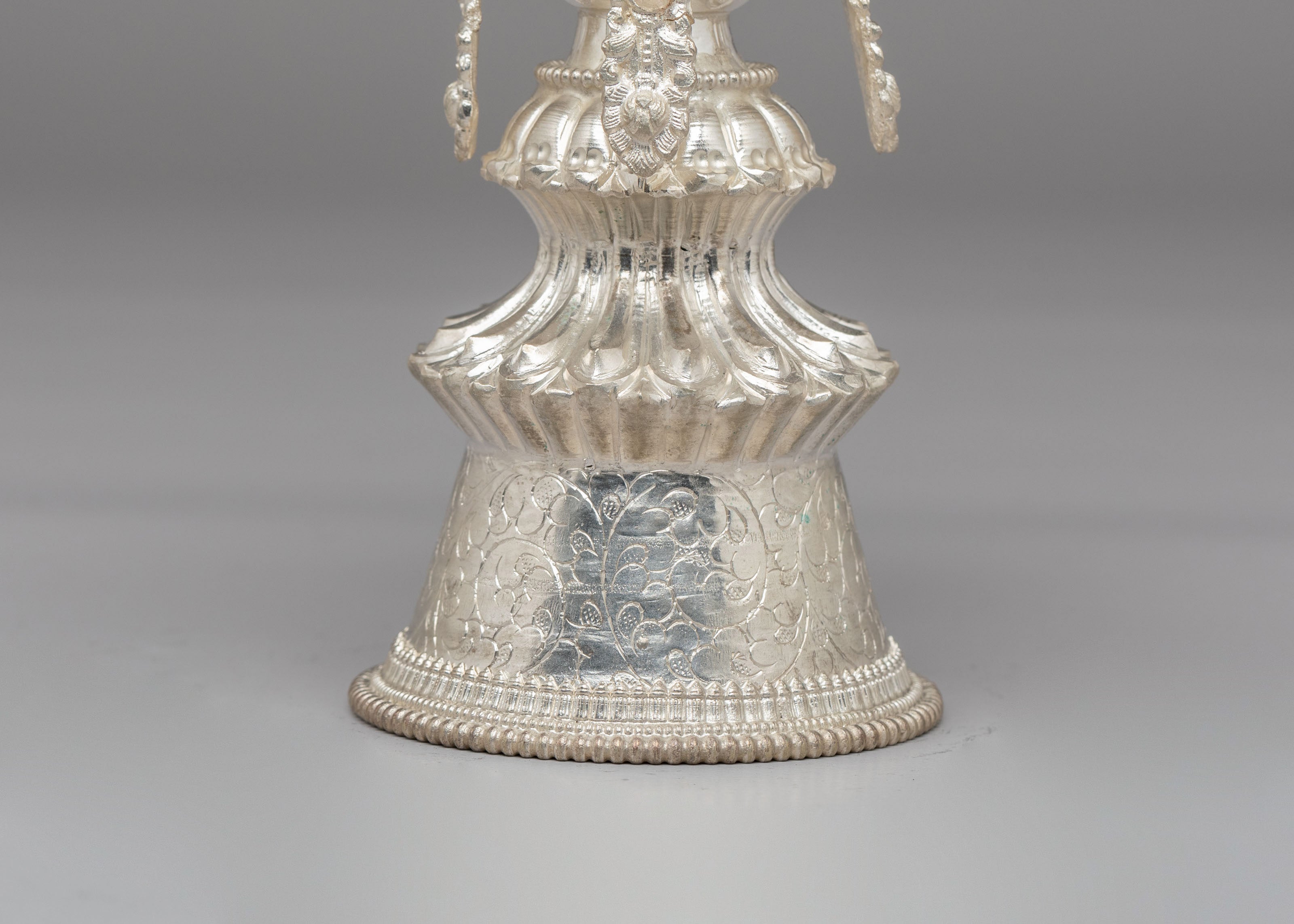 Himalayan Altar Butter Lamp Set | Silver Plated Buddhist Lamps