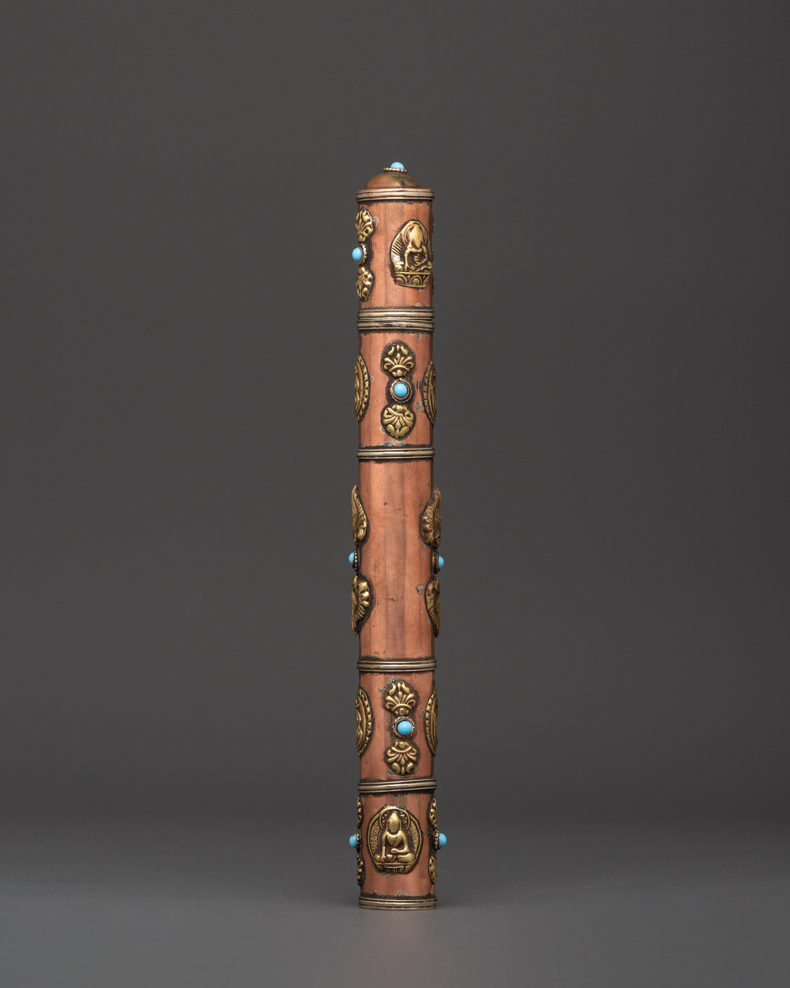 Tibetan Incense Holder with Turquoise