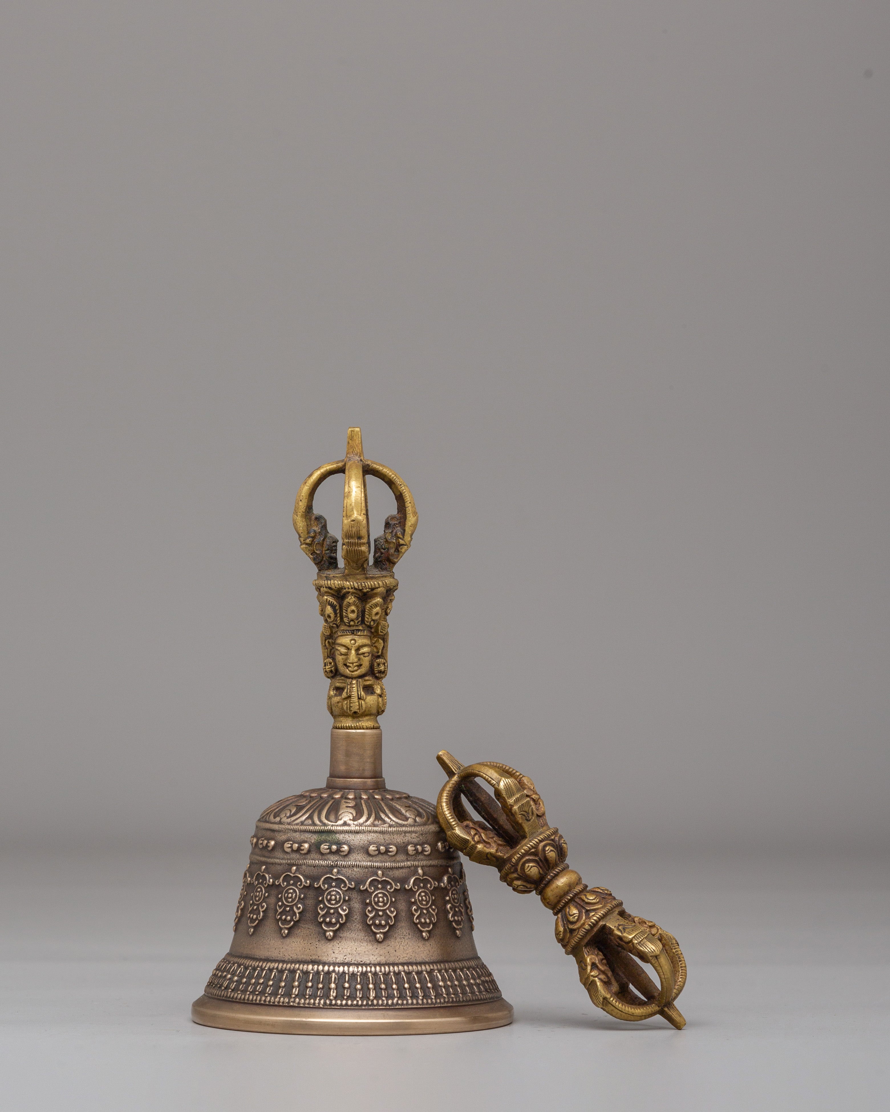 Traditional Vajra and Bell for Ritual Use | Handcrafted Bronze