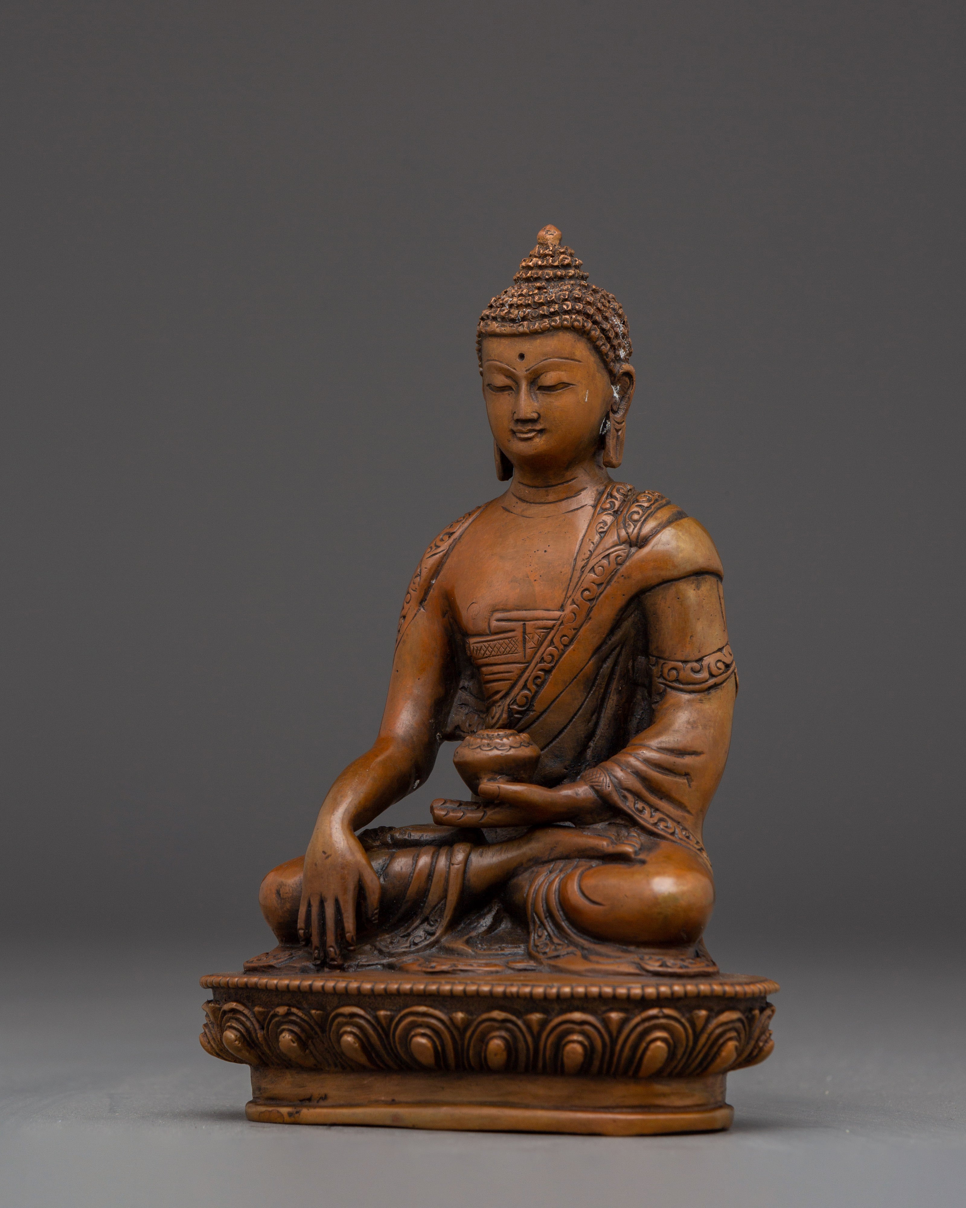 Handcrafted Meditation Shakyamuni Buddha Copper Statue | Buddhist Sculpture for Altar