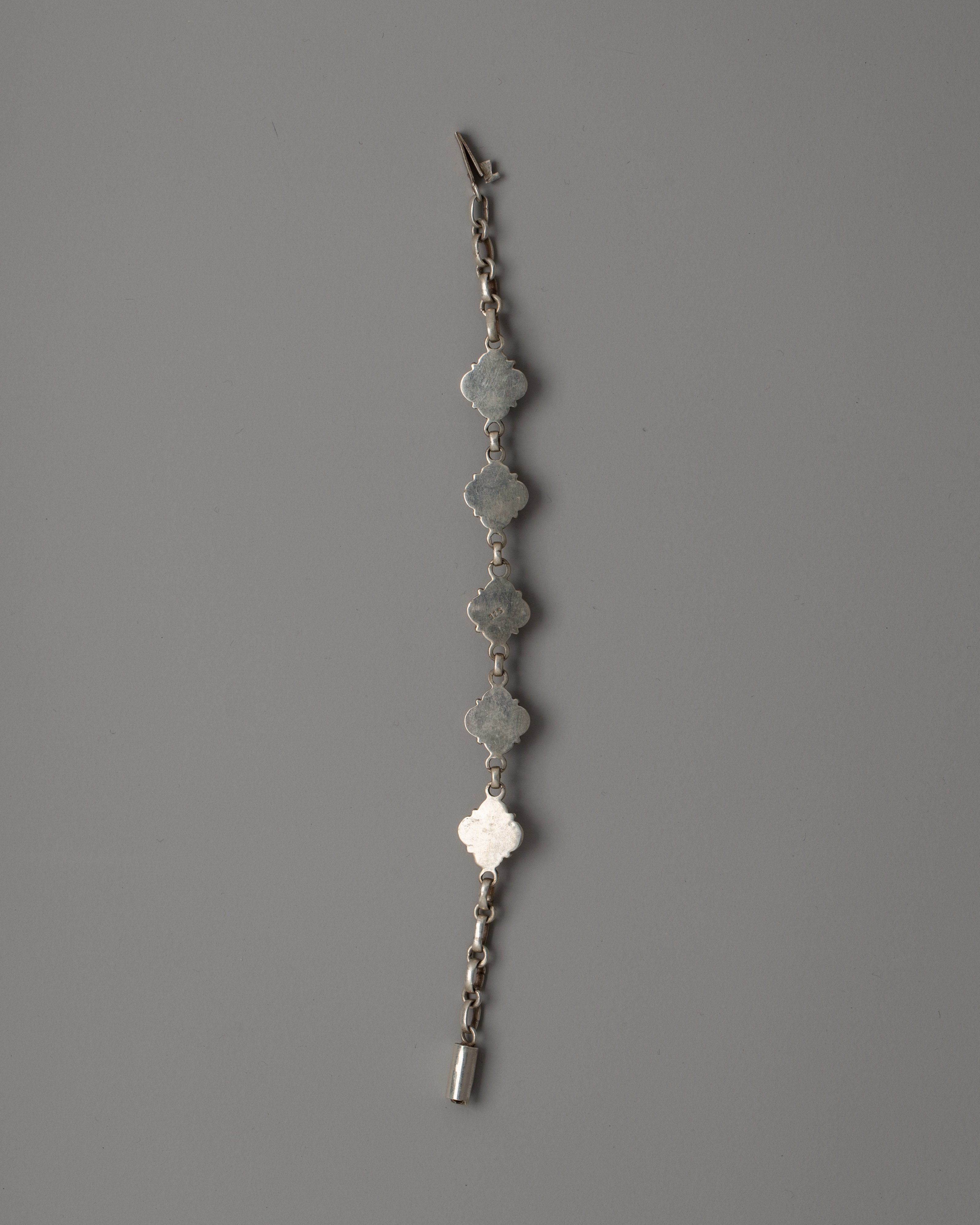 Tibetan Silver Chain Bracelet | Traditional Handmade Jewelry,