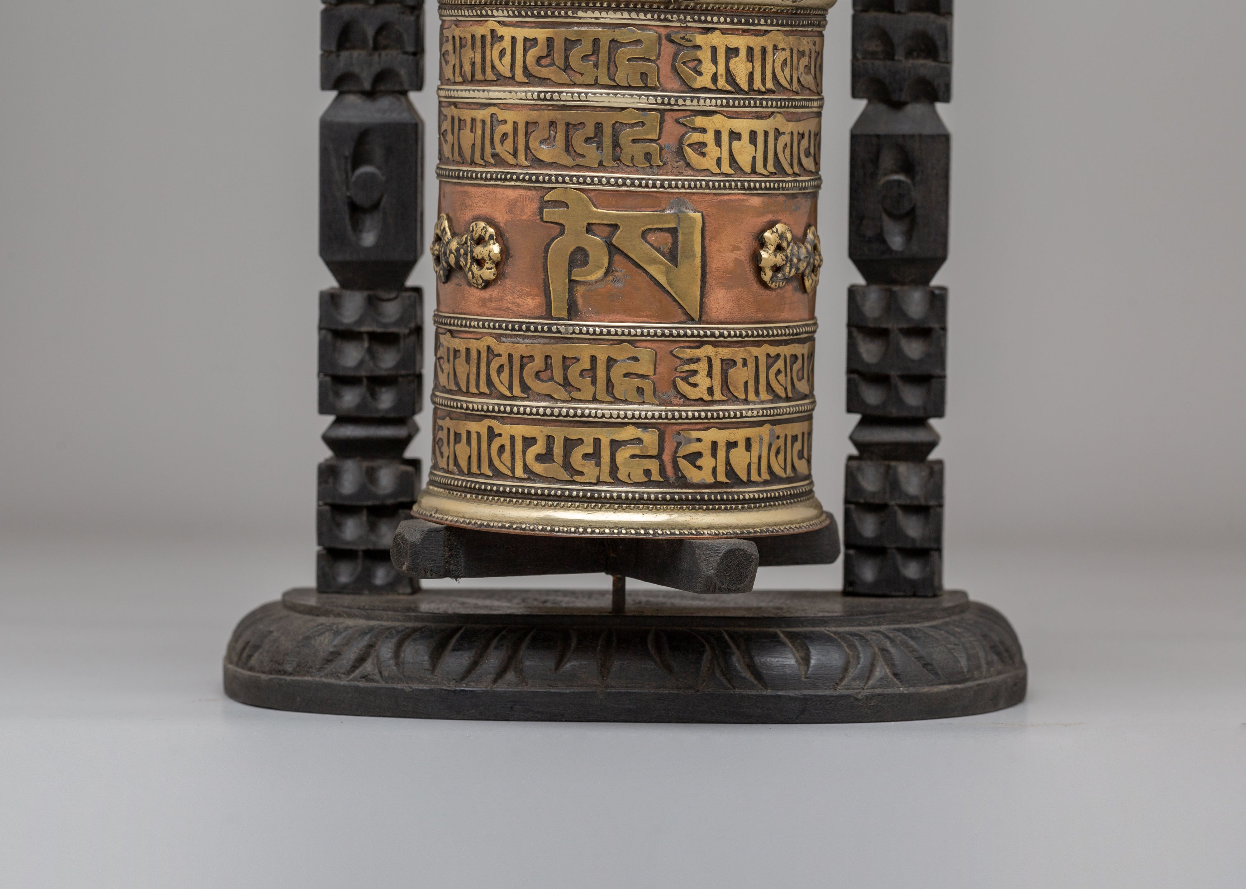 Buddhist Prayer Wheel For Altar | Tibetan Mantra Spinner