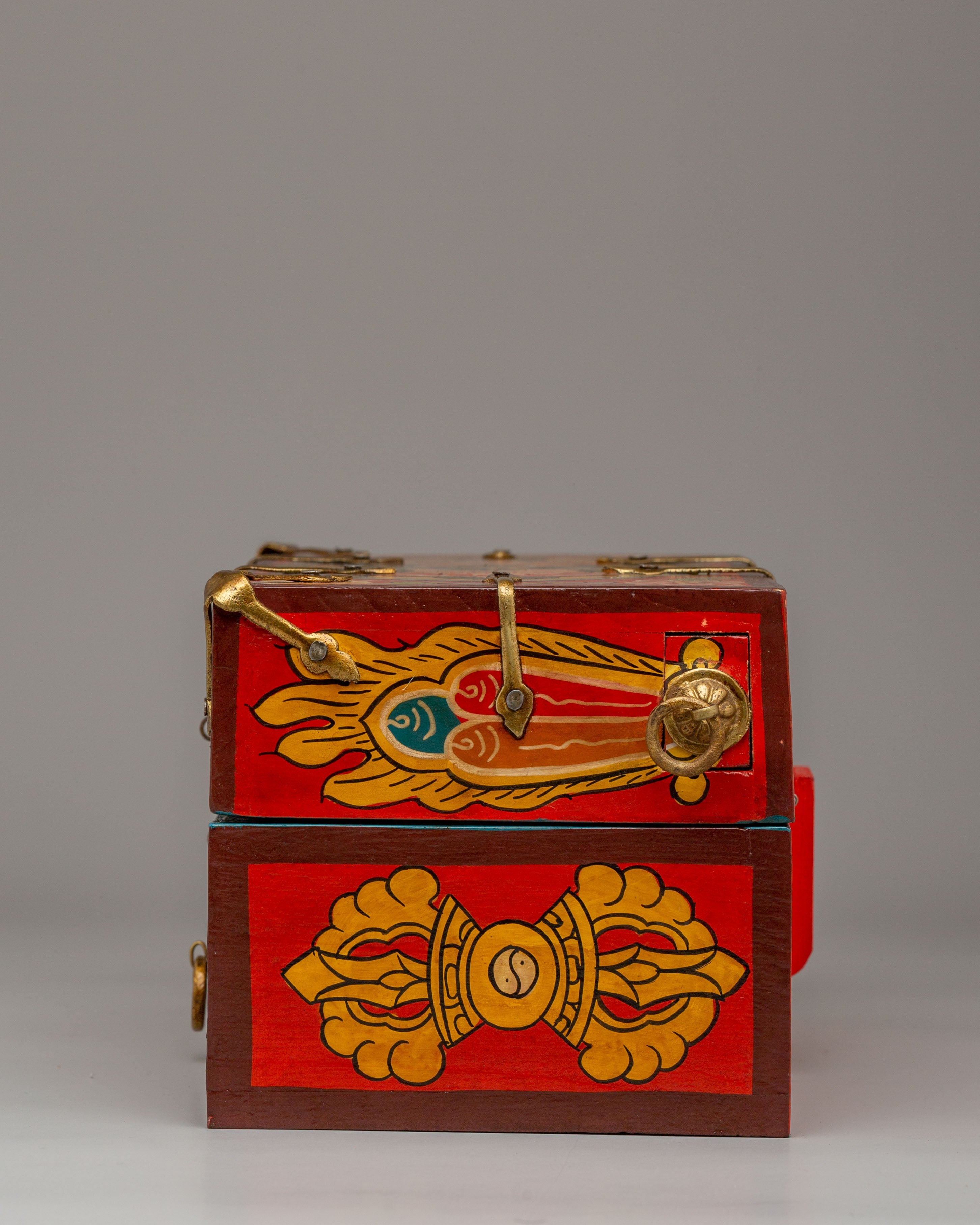 Tibetan Wooden Altar Box | Spiritual Storage Altar Box