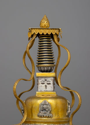 Decorative Buddhist Stupa Sculpture | Symbol of Peace and Enlightenment, for Home Decor