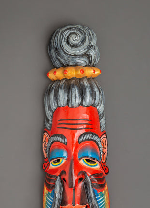 Scared Tibetan Wall Hanging | Colorful Wooden Art