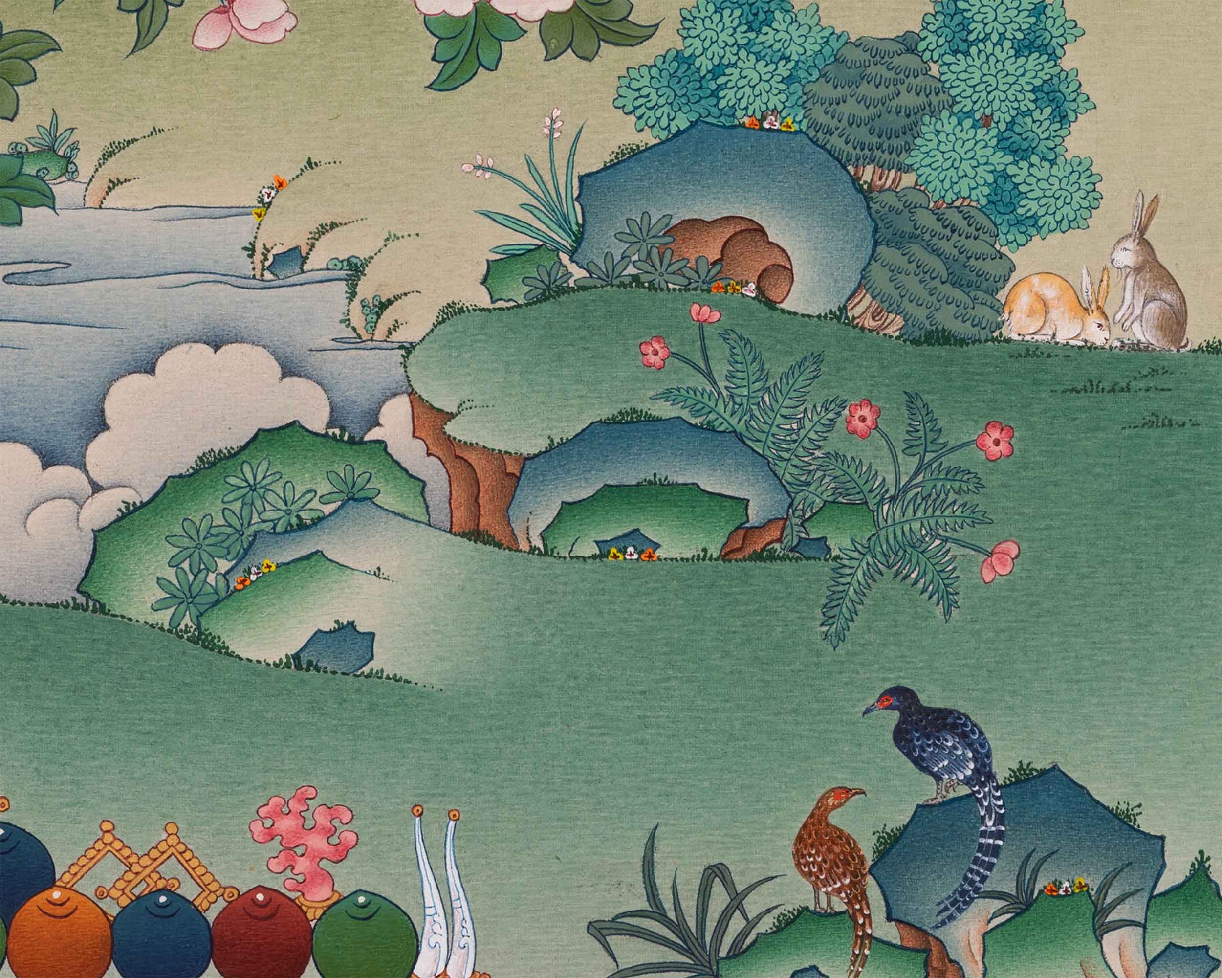 The Radiant Green Tara Thangka | Mother Green Tara for Meditation | Traditional Wall Decors