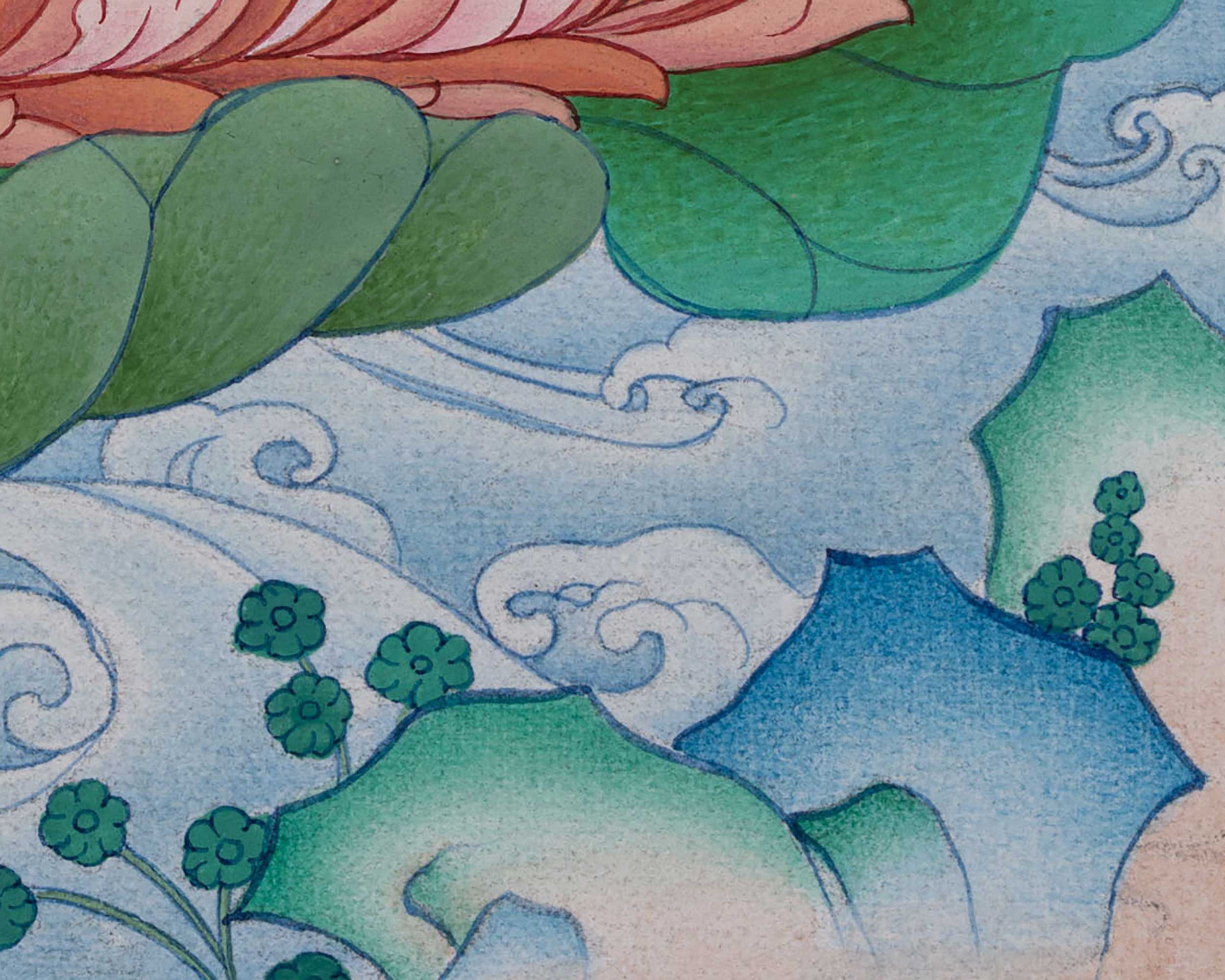 Tibetan Goddess White Tara Thangka for Home Decor | Female Buddha