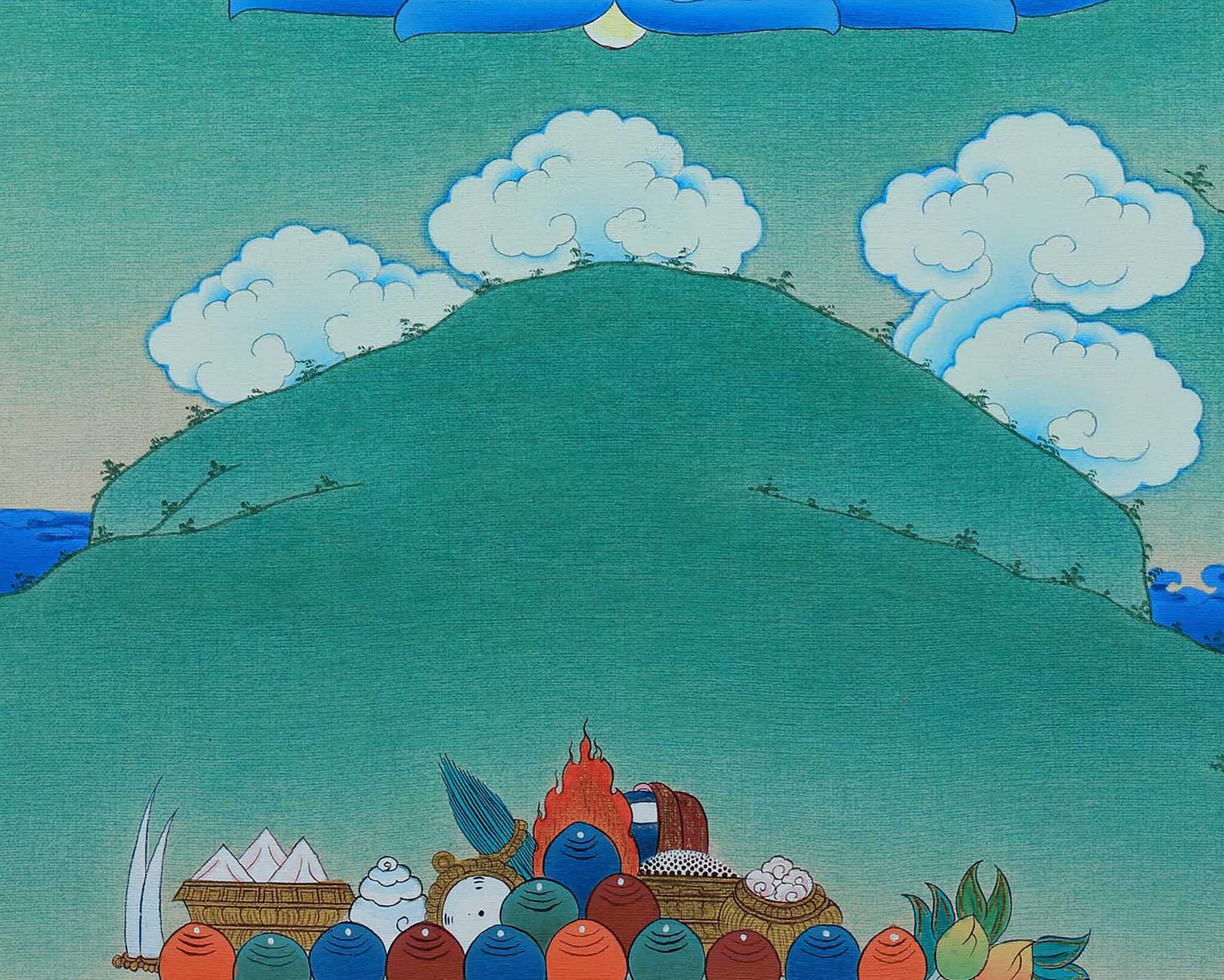 The Spiritual Elegance of White Tara | Goddess of Longevity | Traditional Hand painted Thangka