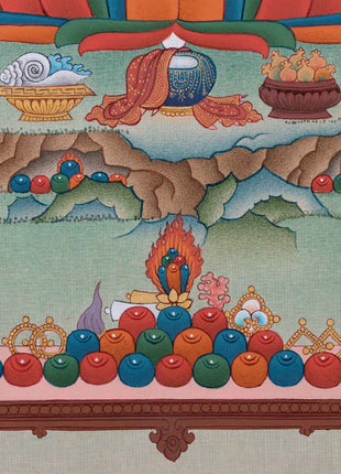 Chenrezig Thangka for Inner Peace | Exquisite Tibetan Masterpiece | Bodhisattva of Compassion