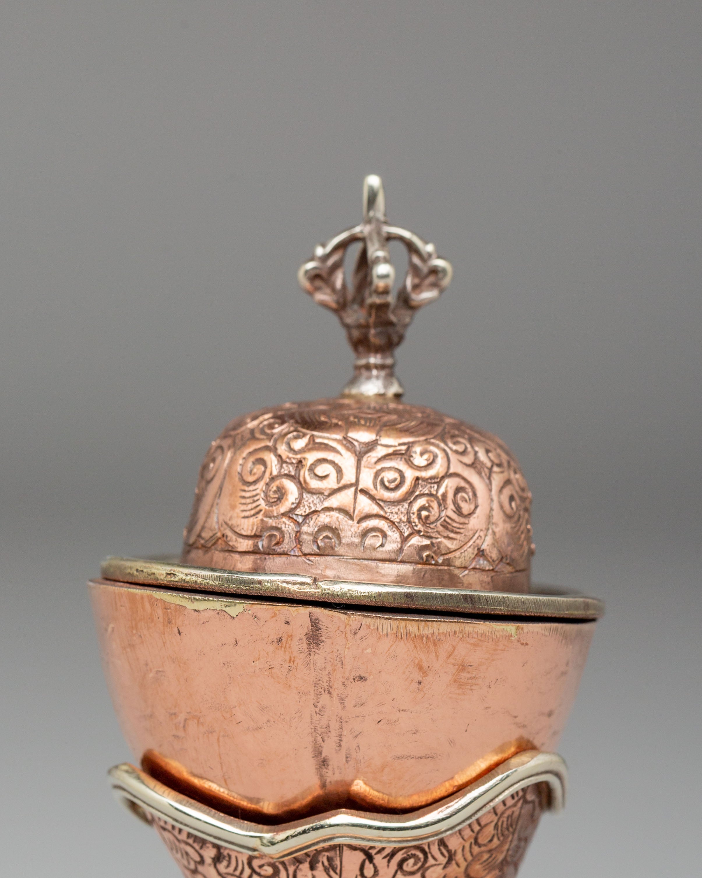 Traditional Kapala | Handcrafted Copper Ritual Art