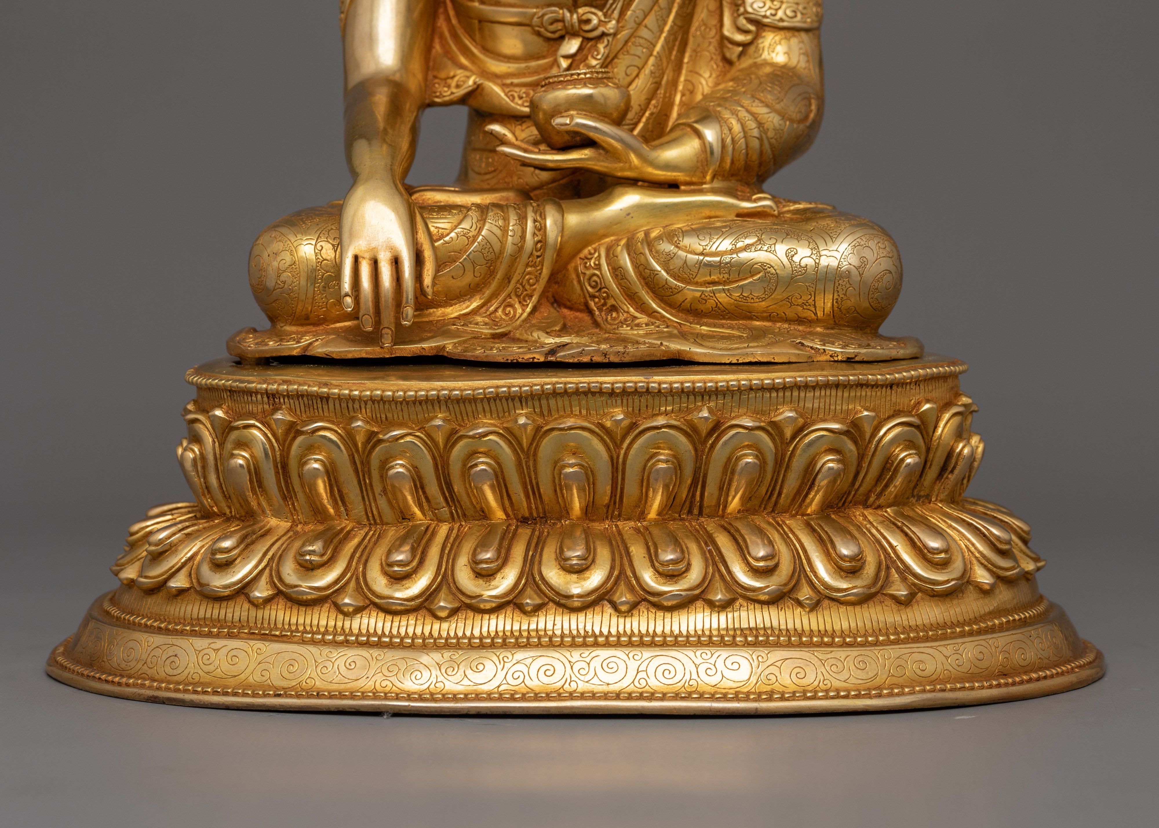 Handmade Historical Crown Shakyamuni Buddha Statue | The Buddha of Wisdom