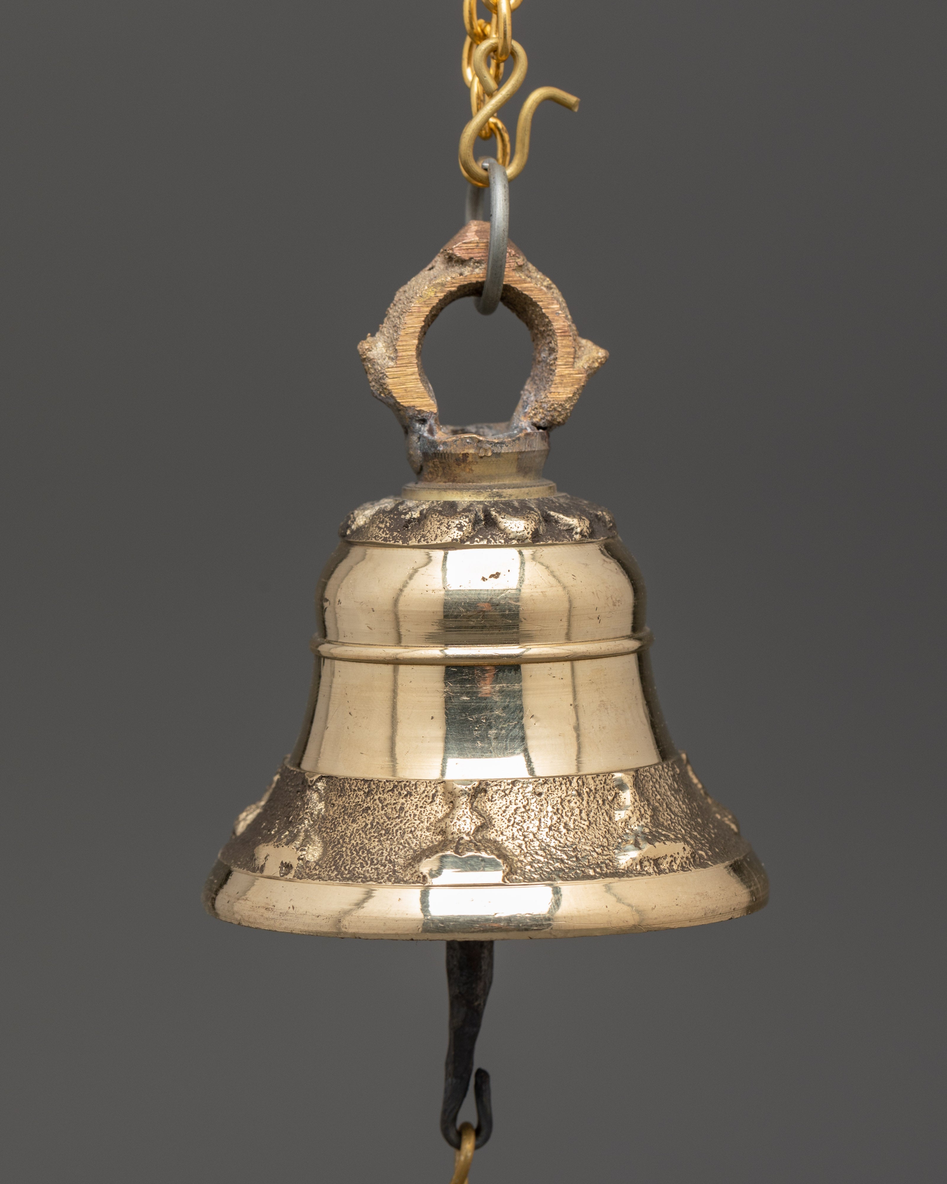 Tibetan Sacred Hanging Bell | Bronze Meditation and Ritual Bell