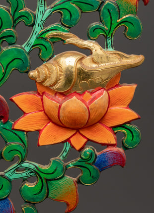 Tibetan Copper Offering Tree | Gold Plated Ritual Art with Acrylic Colors