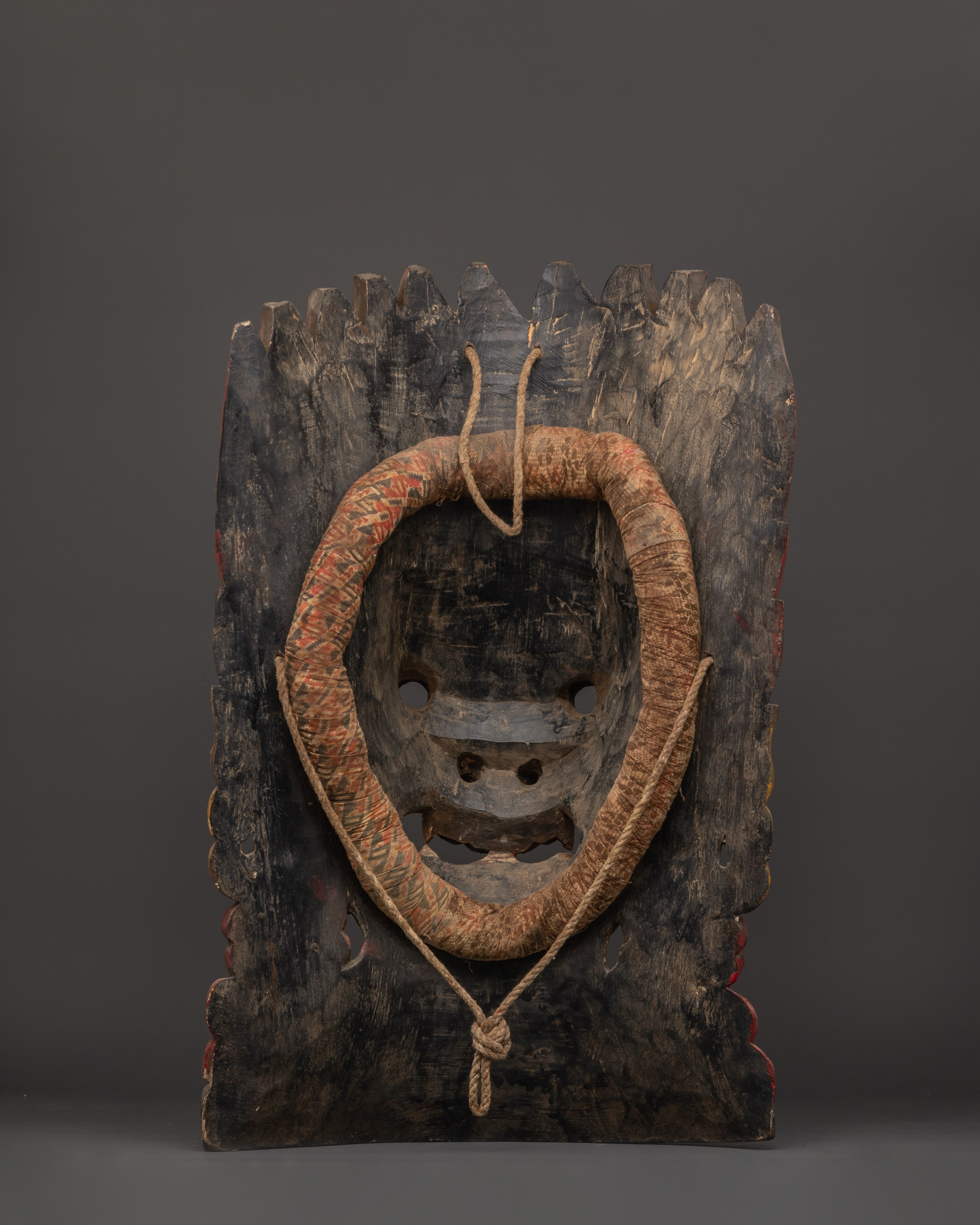 Handcrafted Bhairav Tantric Protection Mask | Fierce Guardian Deity Mask Sacred Art