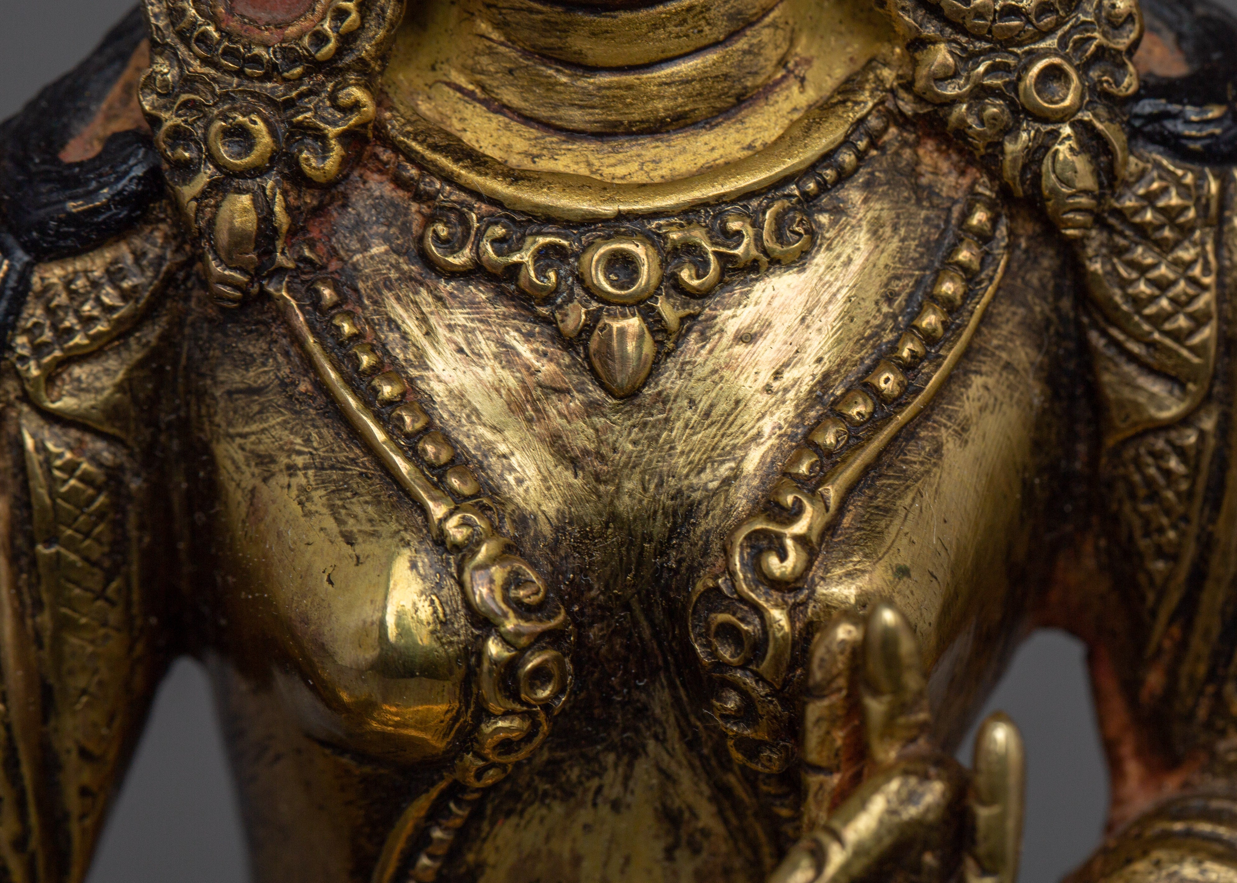 Golden Sita Tara Tibetan Deity Artwork | White Tara - Healing Deity