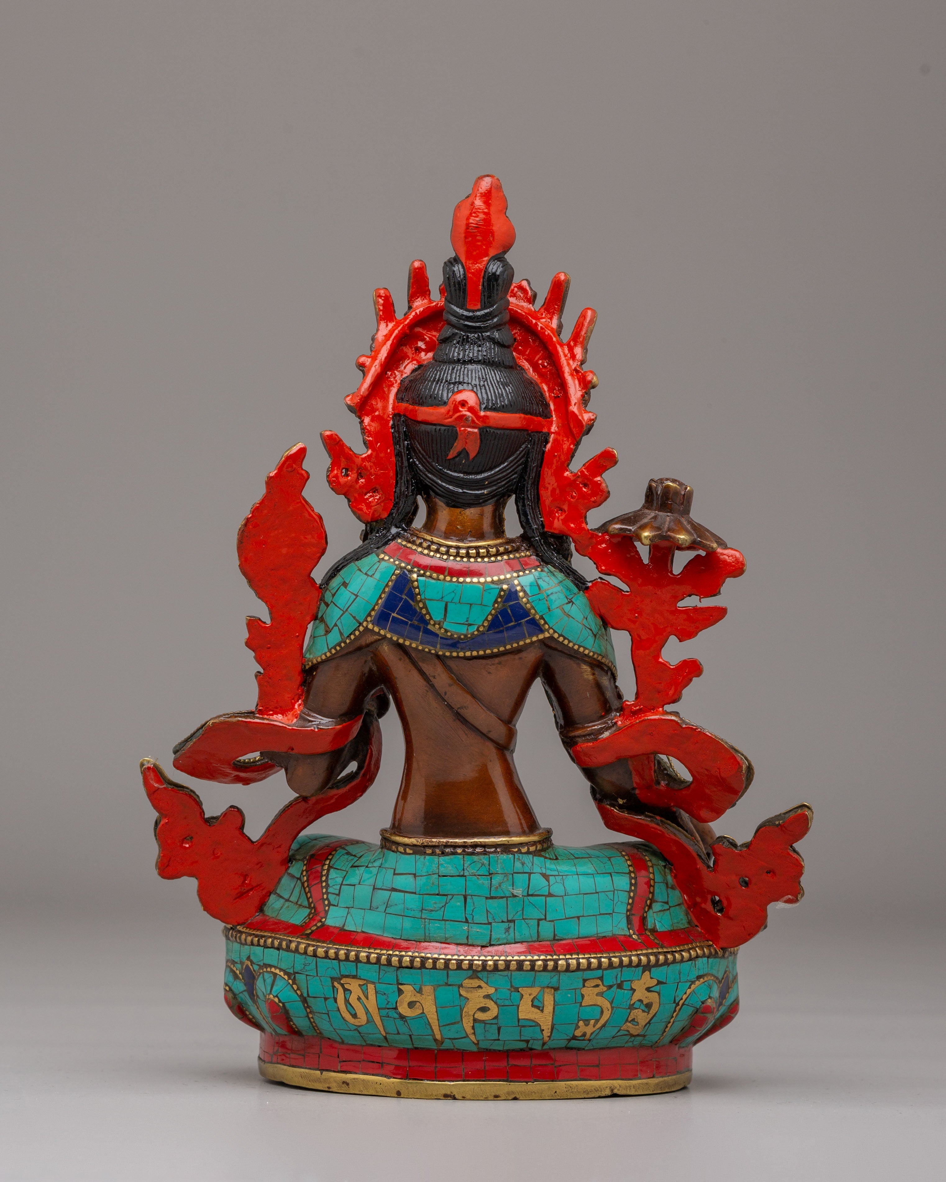 Handcrafted Green Tara Deity Figurine | Spiritual Artwork