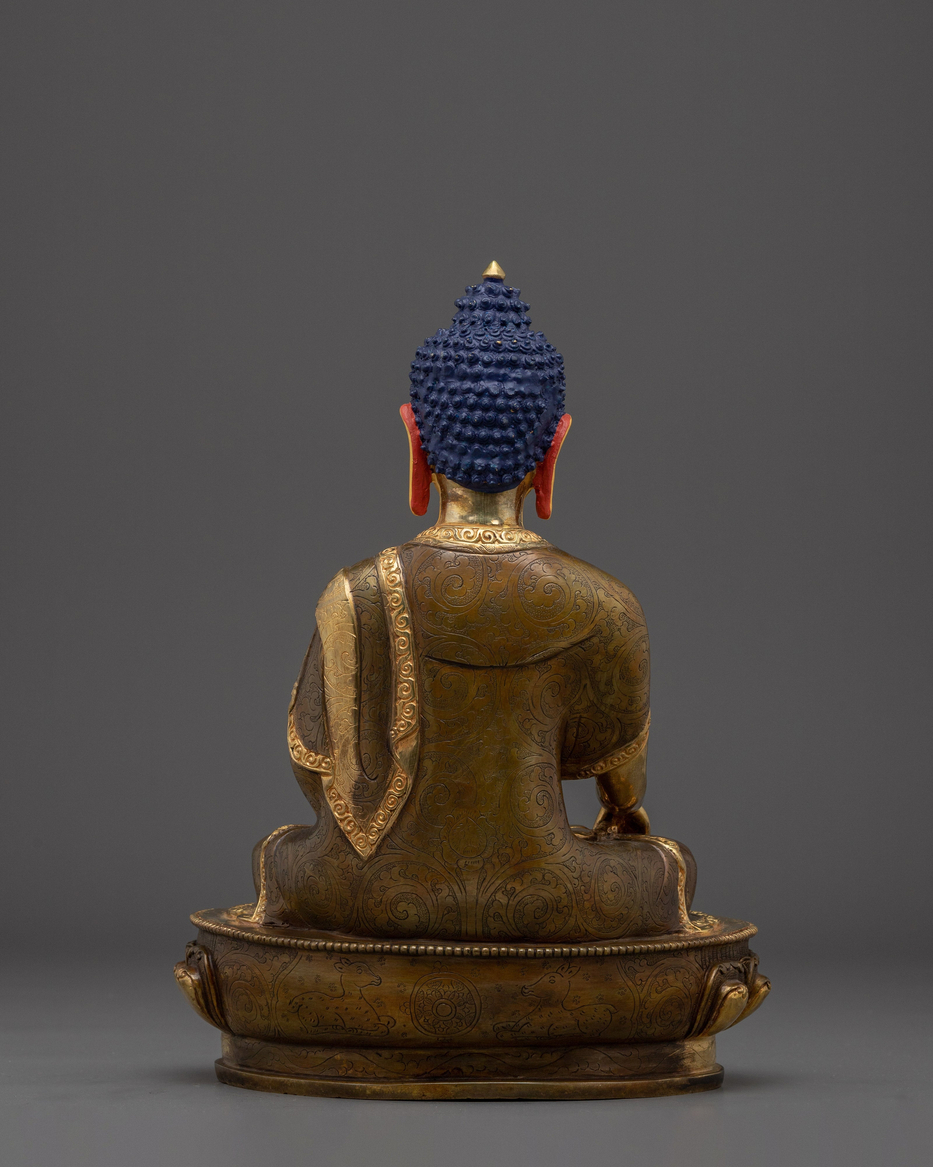 Fire Gold Plated Shakyamuni Buddha | Meditation, Peace & Spiritual Blessings