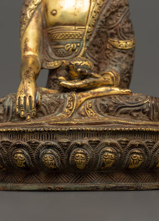 Antique Finished Shakyamuni Buddha Statue | Symbol of Enlightenment and Wisdom