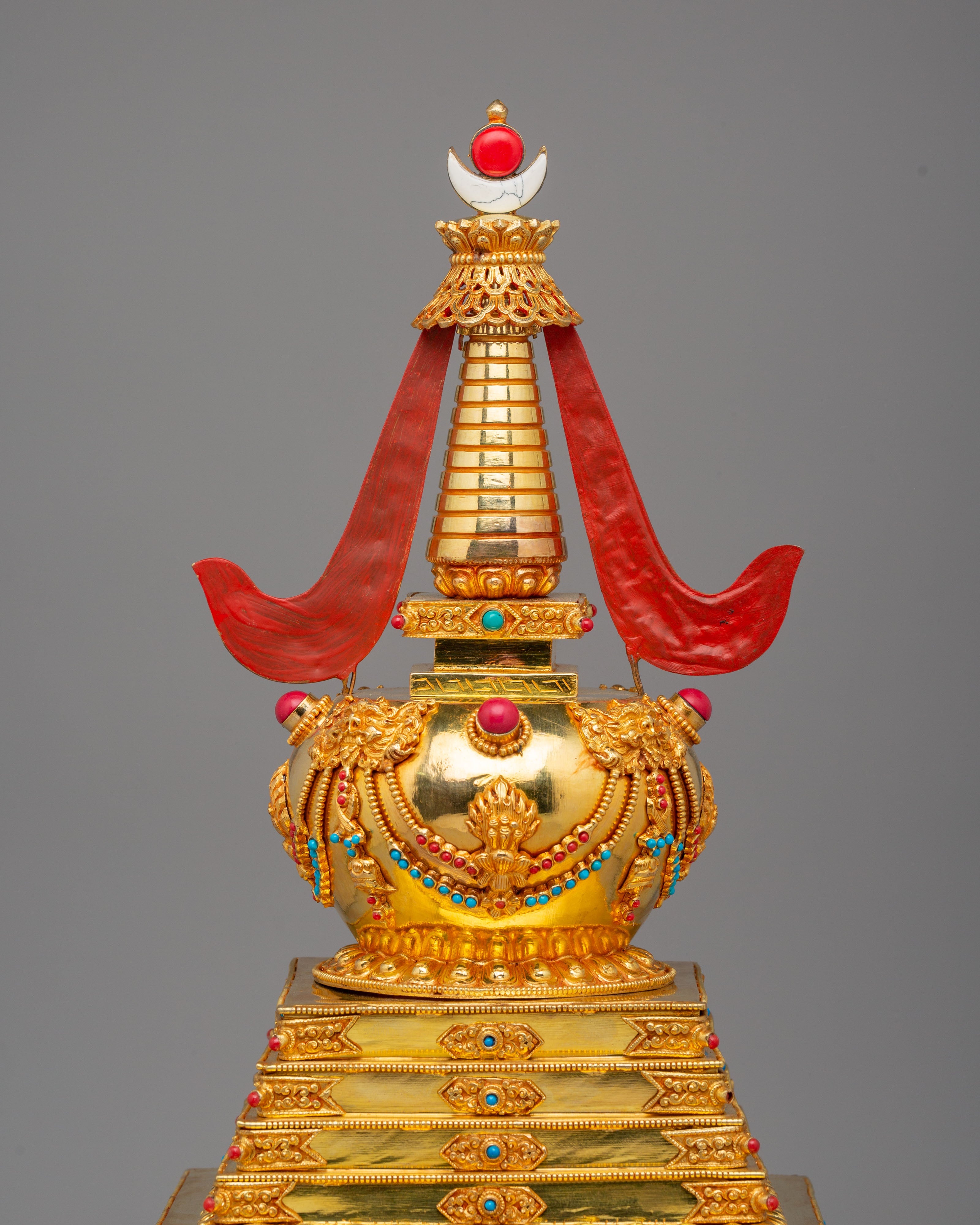 Handmade Altar Buddhist Enlightenment Stupa | Symbol of Wisdom and Inner Peace