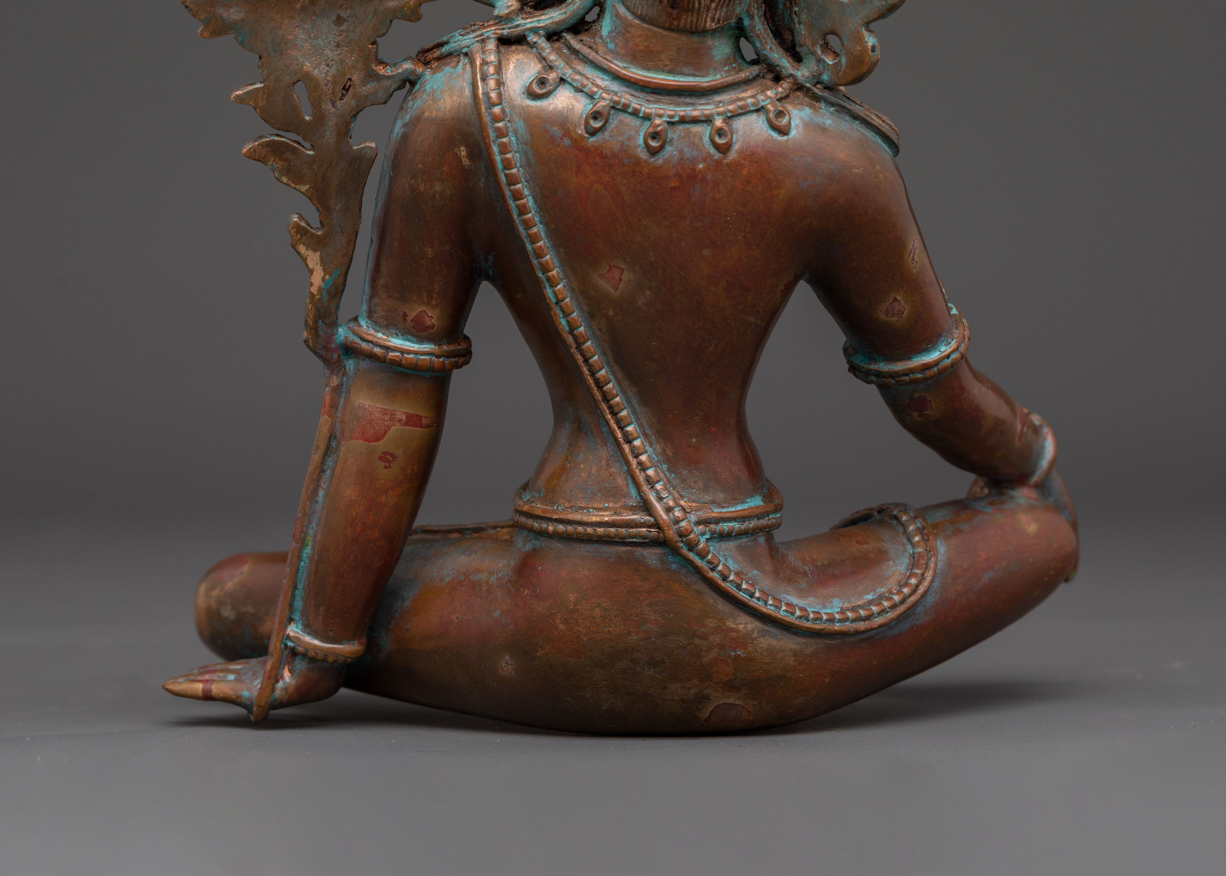 Divine Indra Deity Statue in Oxidized Copper