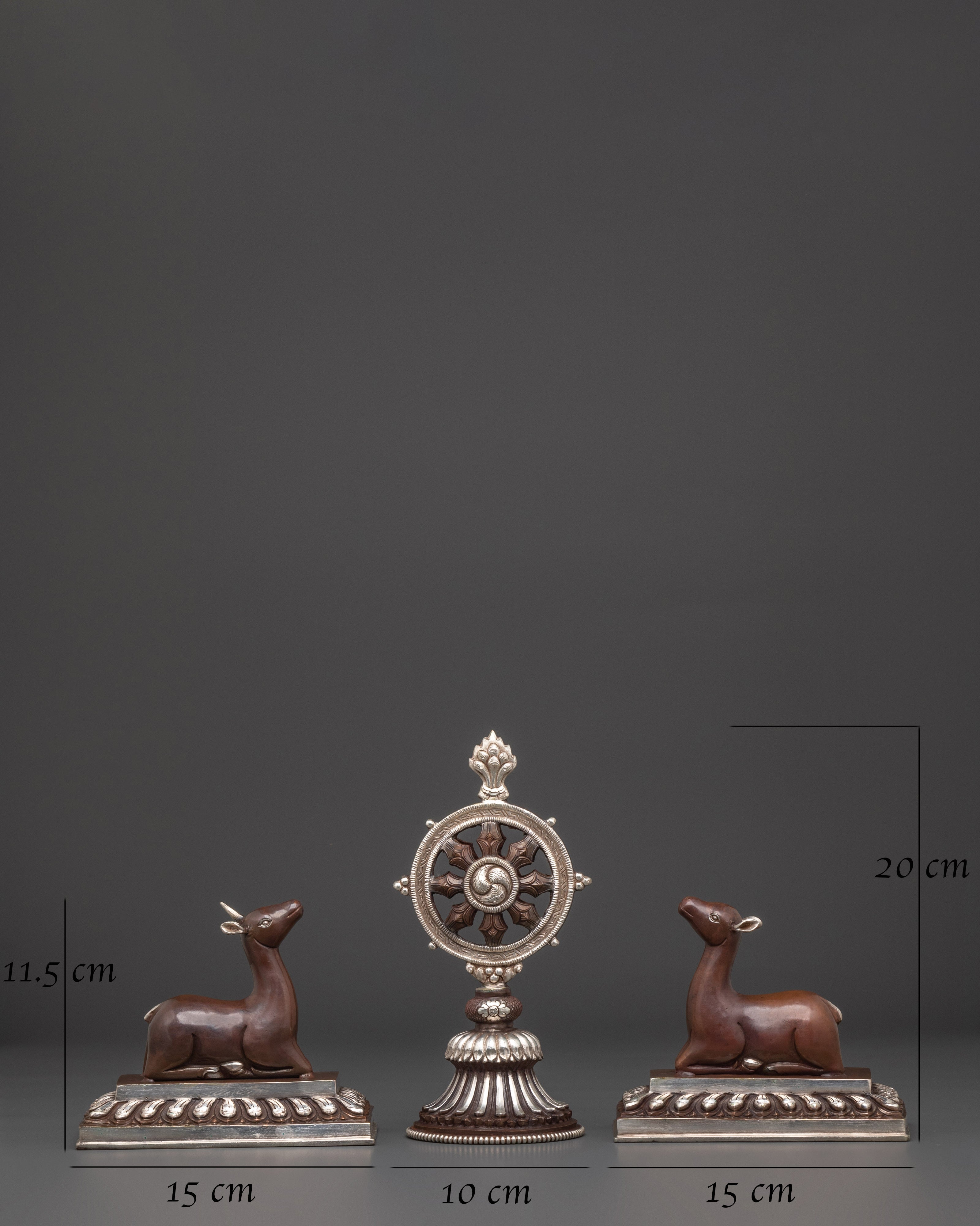 Copper Dharma Wheel for Altar | Himalayan Shrine Decor