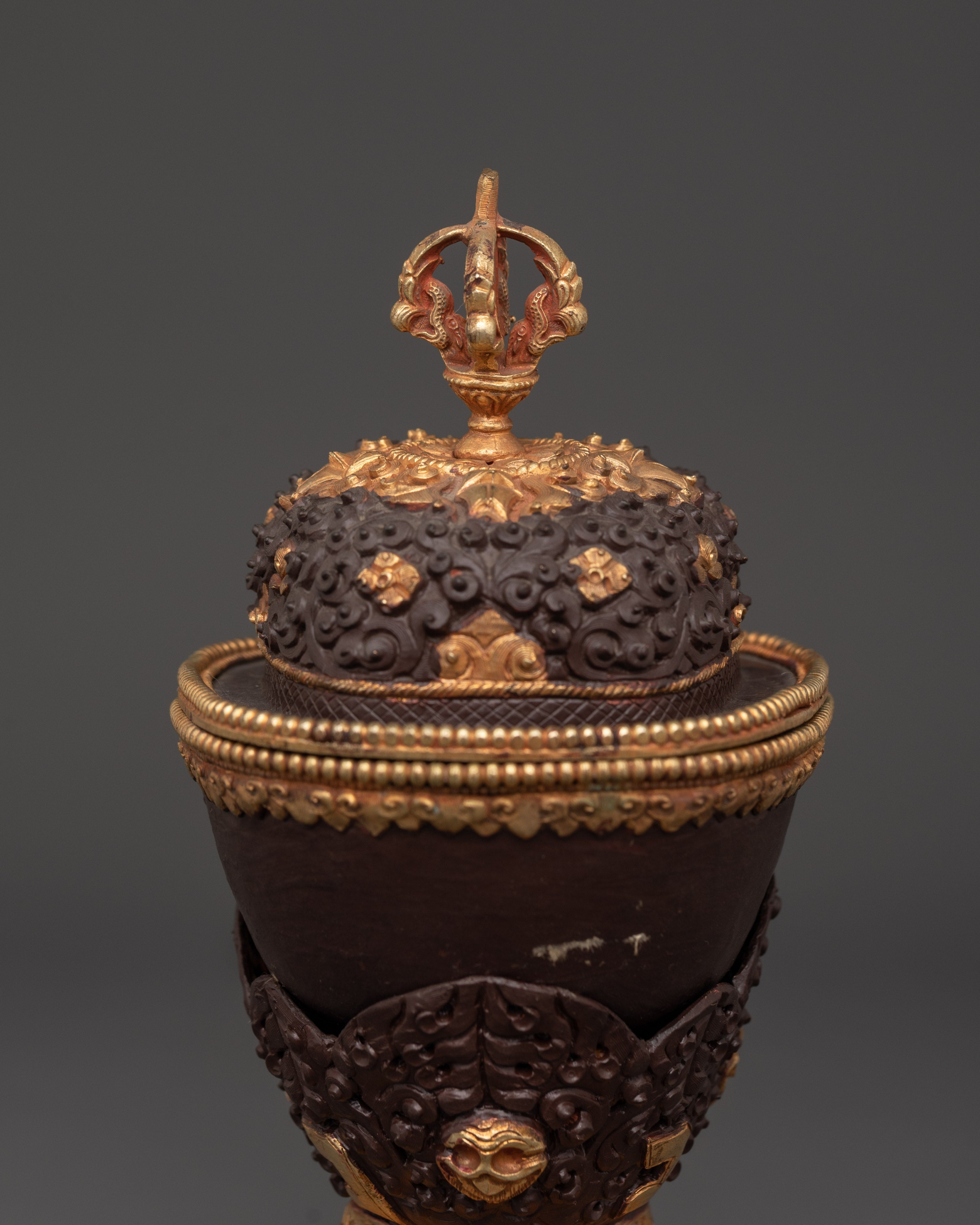 Copper Kapala Offering Set | For Tantric Ceremonies & Tibetan Buddhist Offerings